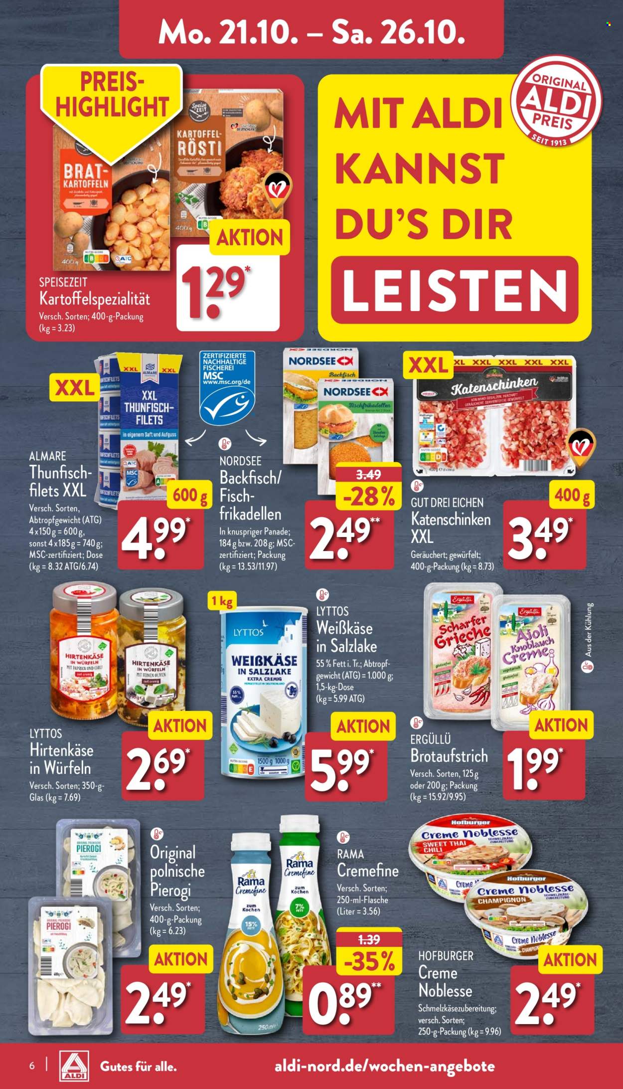 ALDI Nord Prospekte  - 21.10.2024 - 26.10.2024. Seite 6