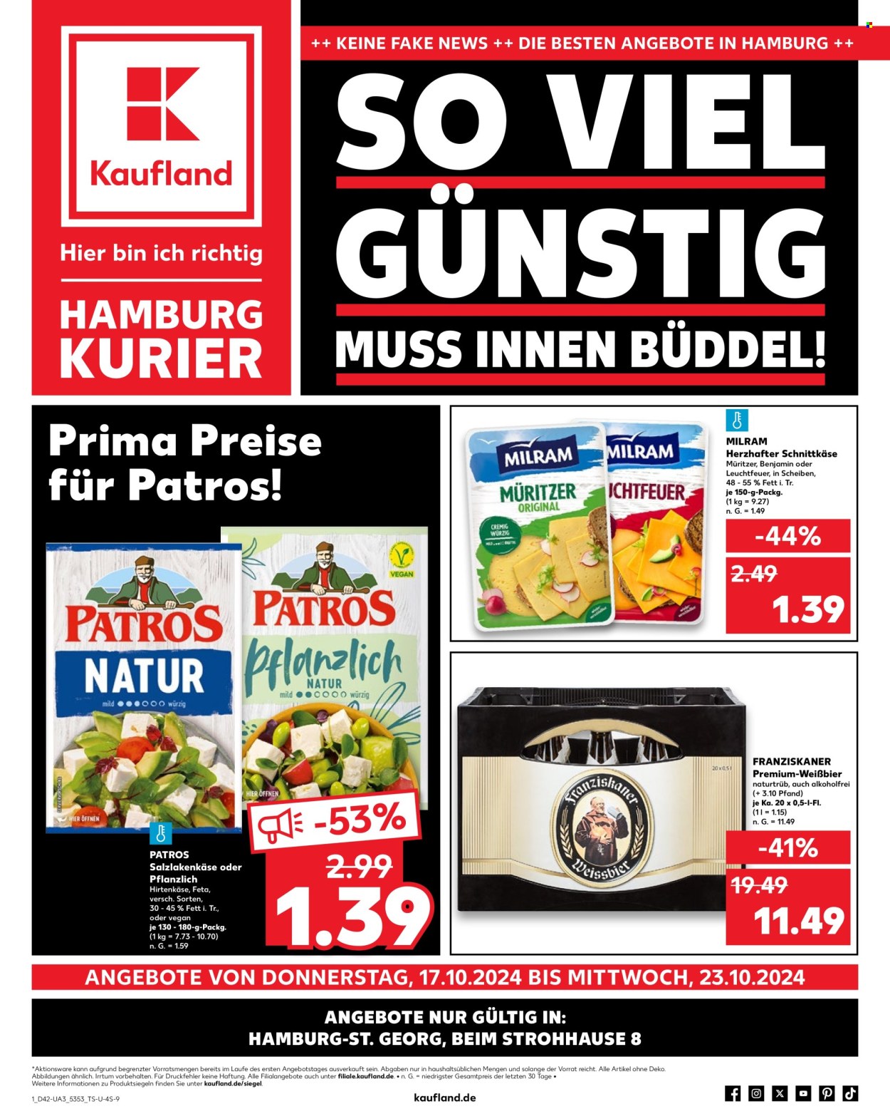 Kaufland Prospekte  - 17.10.2024 - 23.10.2024. Seite 1
