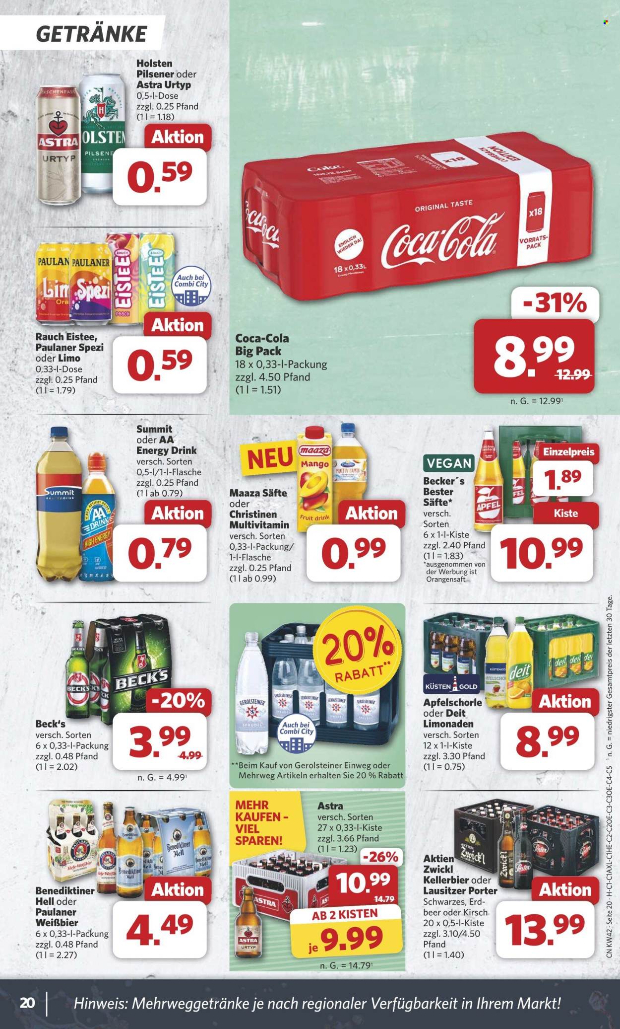 Combi Prospekte  - 14.10.2024 - 19.10.2024. Seite 20