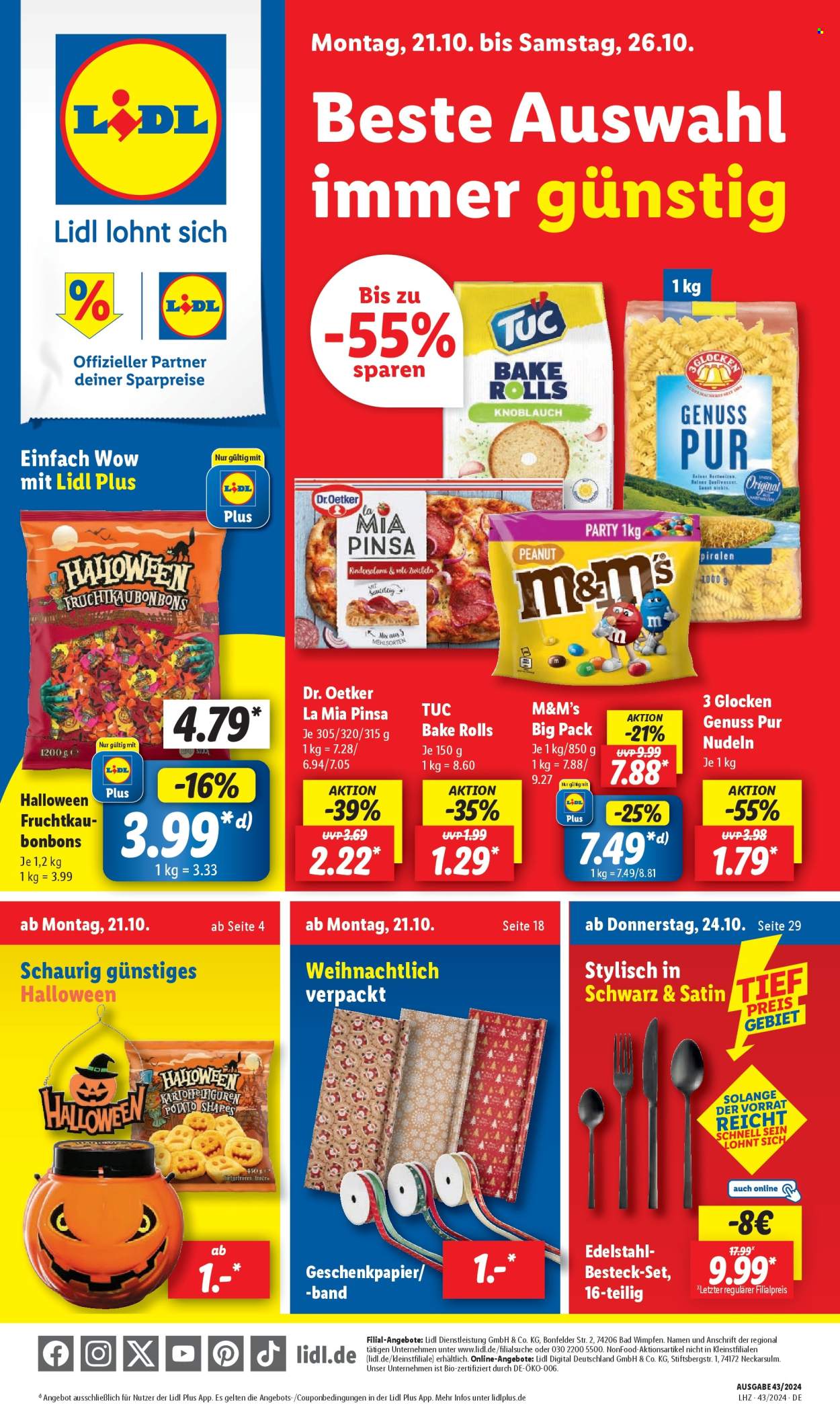 Lidl Prospekte  - 21.10.2024 - 26.10.2024. Seite 1