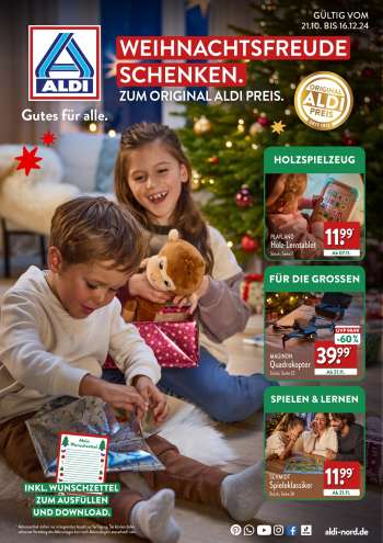 Prospekte ALDI Nord - 21.10.2024 - 16.12.2024.