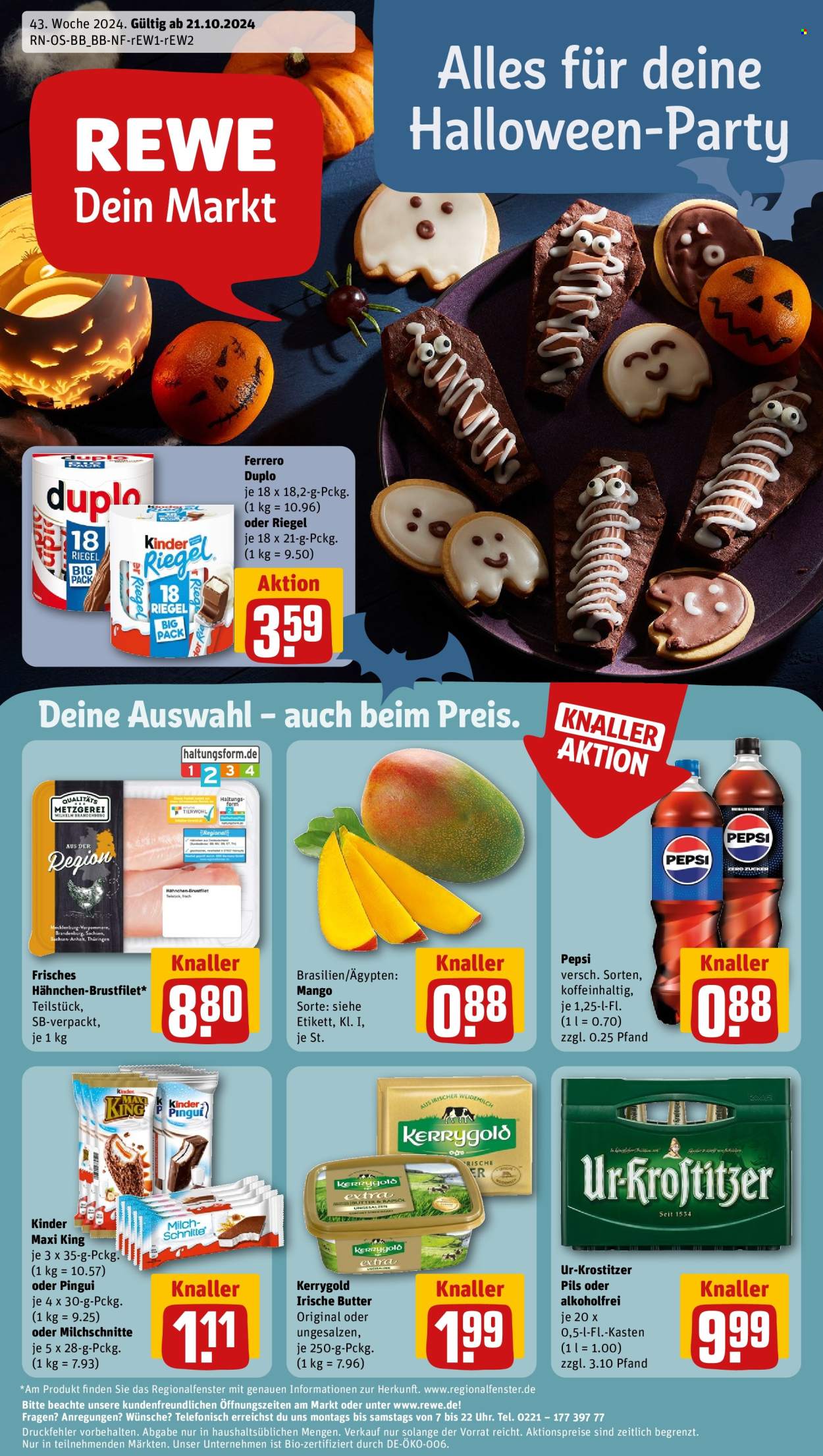 Leták REWE - 21.10.2024 - 26.10.2024. Strana 1