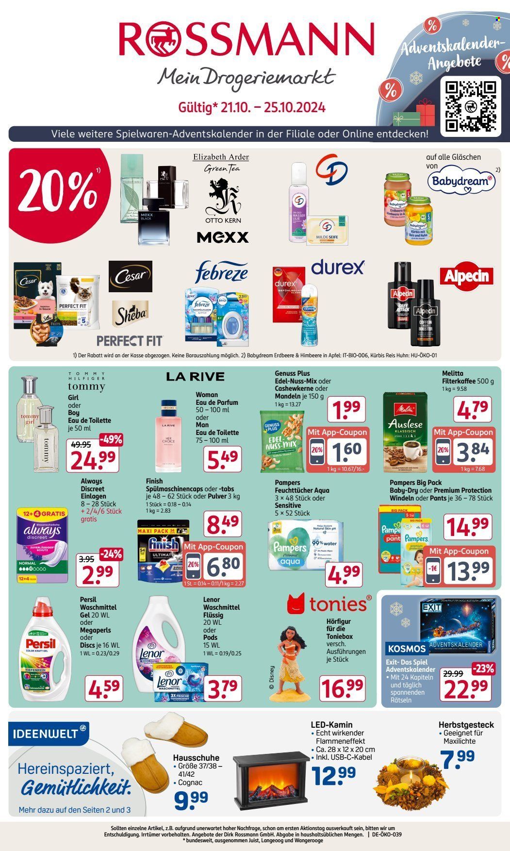 Rossmann Prospekte  - 21.10.2024 - 25.10.2024. Seite 1