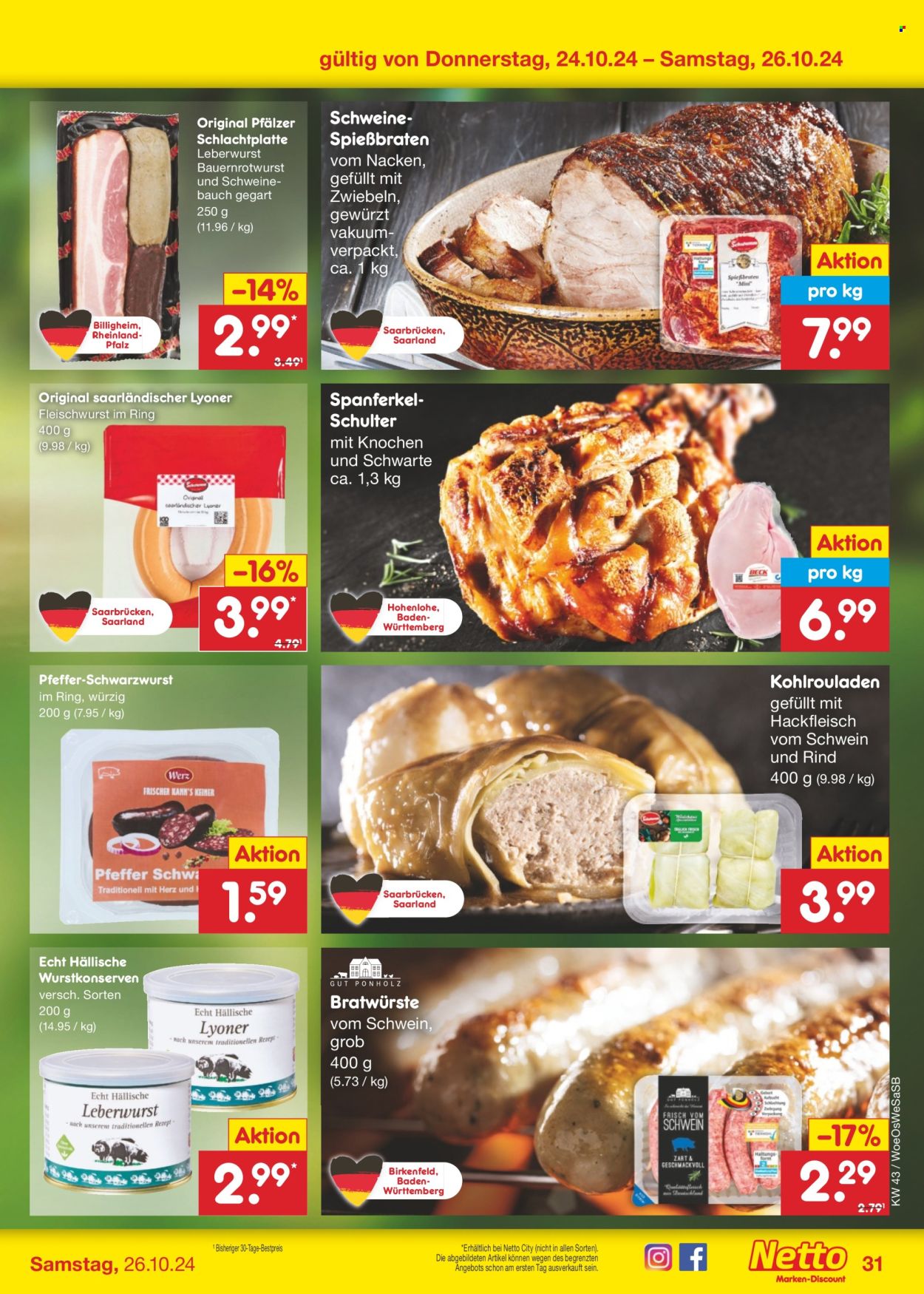 Netto Marken-Discount Prospekte  - 21.10.2024 - 26.10.2024. Seite 42