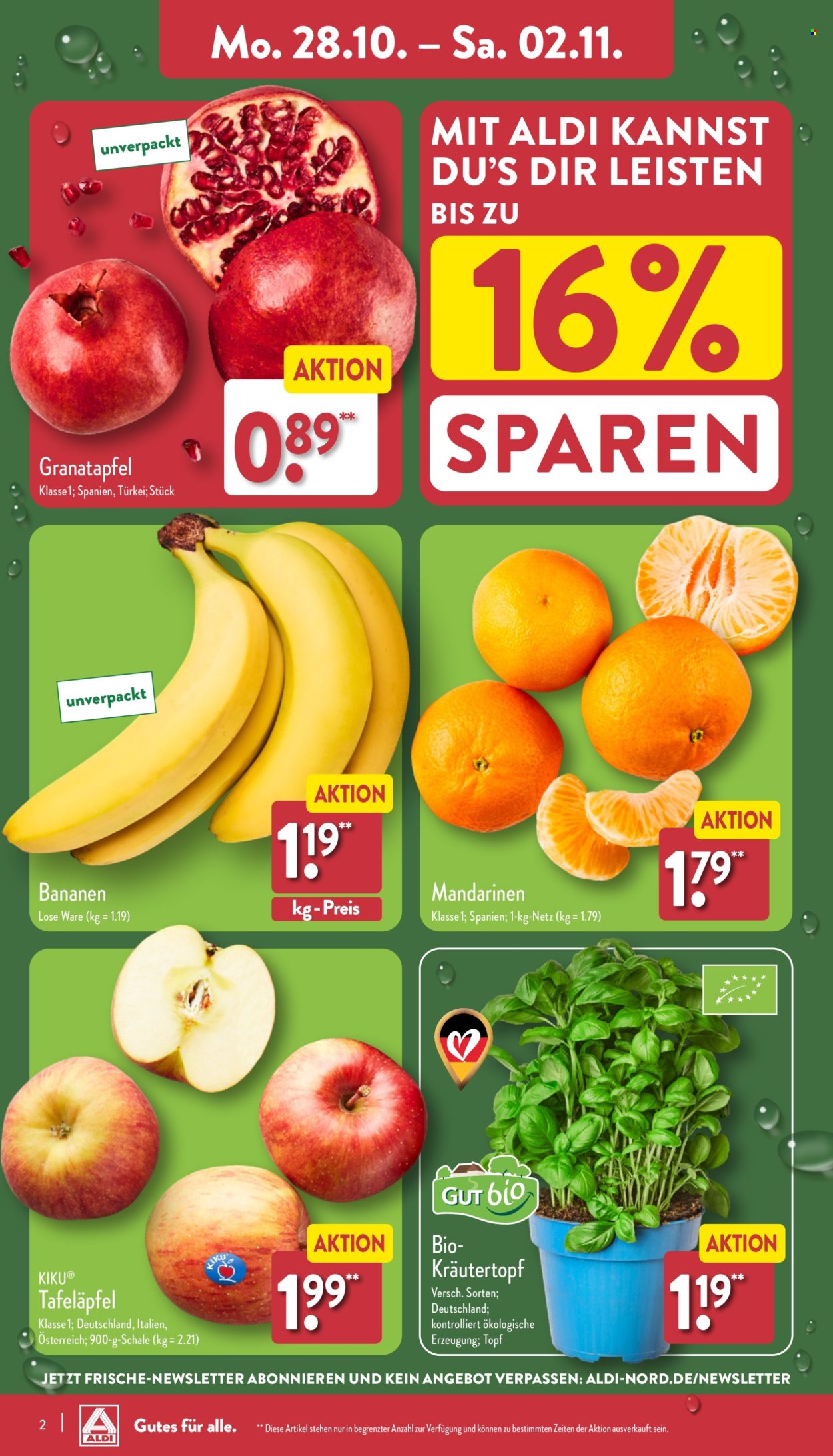 ALDI Nord Prospekte  - 28.10.2024 - 2.11.2024. Seite 2