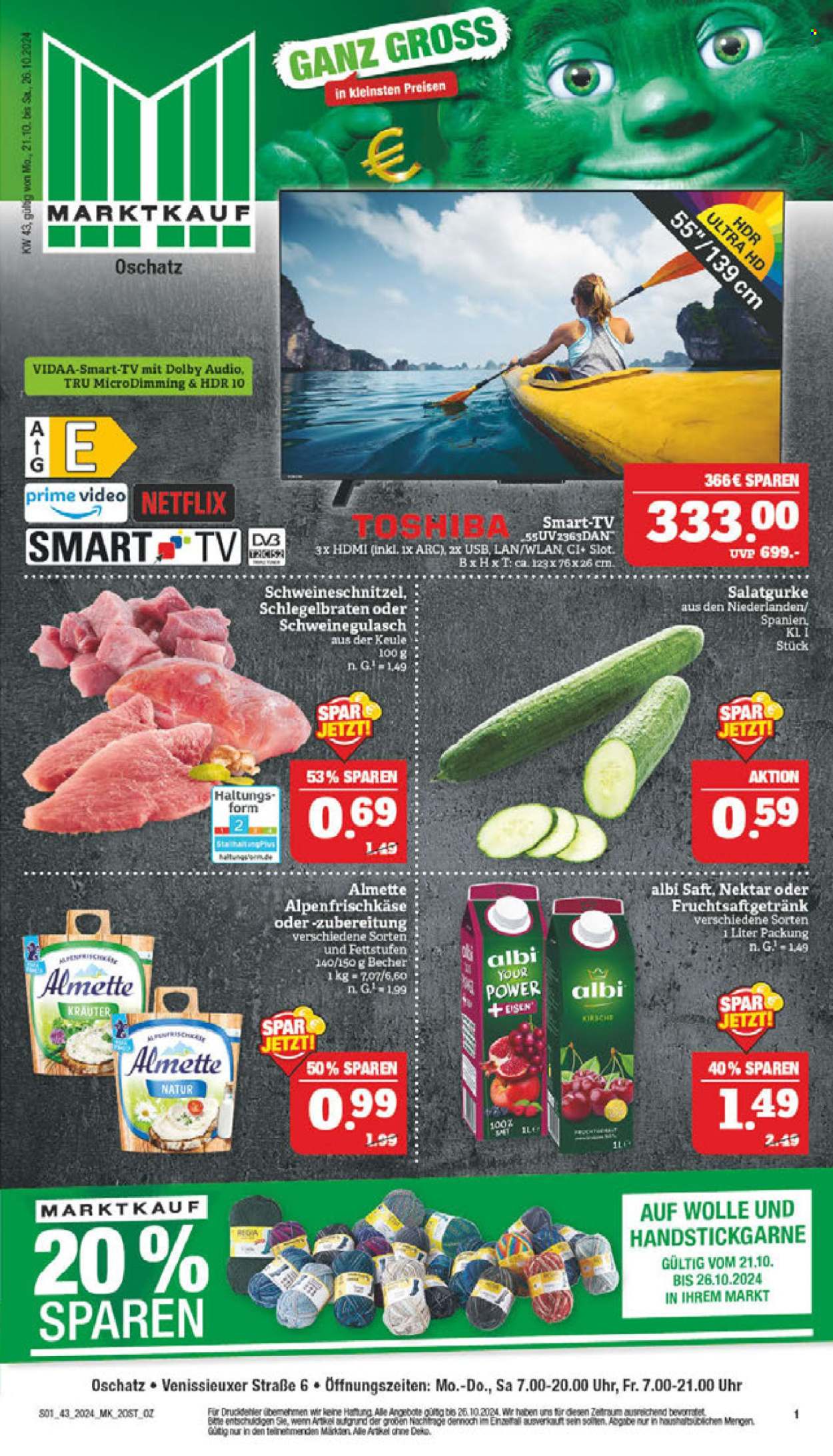 Marktkauf Prospekte  - 21.10.2024 - 26.10.2024. Seite 1