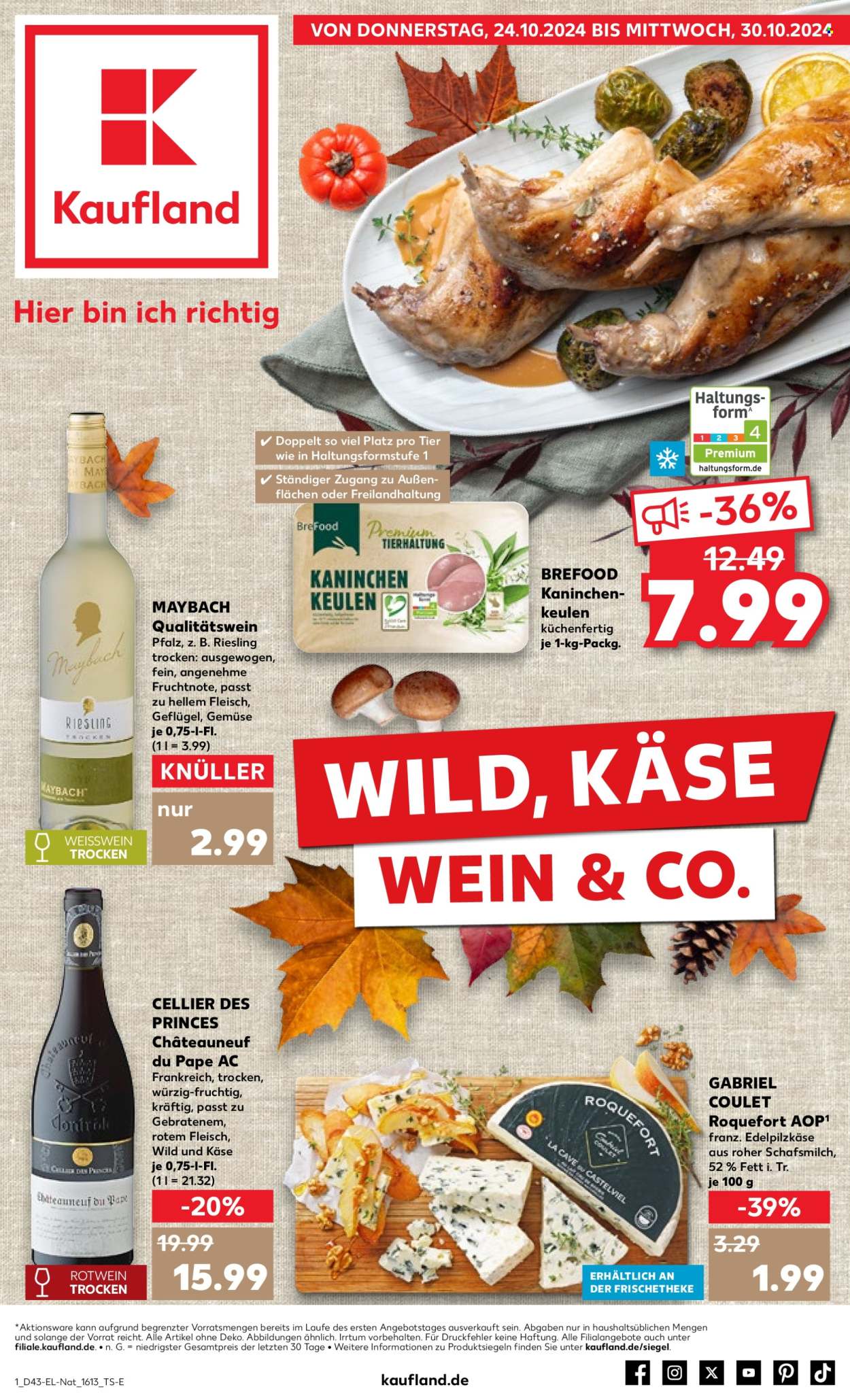 Kaufland Prospekte  - 24.10.2024 - 30.10.2024. Seite 1