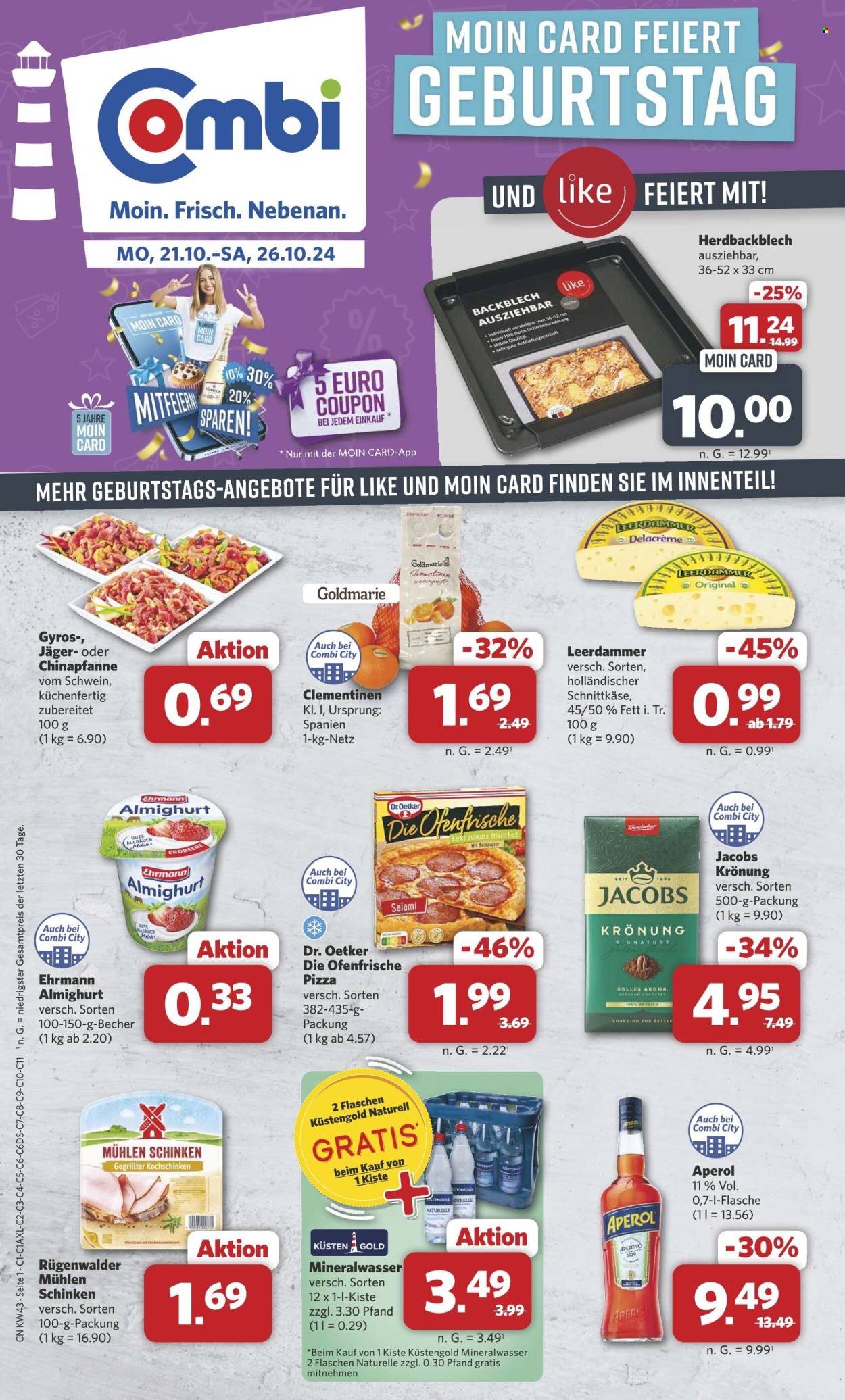 Combi Prospekte  - 21.10.2024 - 26.10.2024. Seite 1