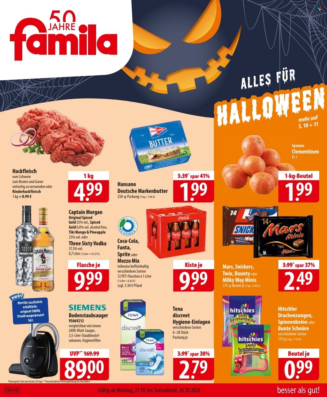 famila Prospekte  - 21.10.2024 - 26.10.2024. Seite 1