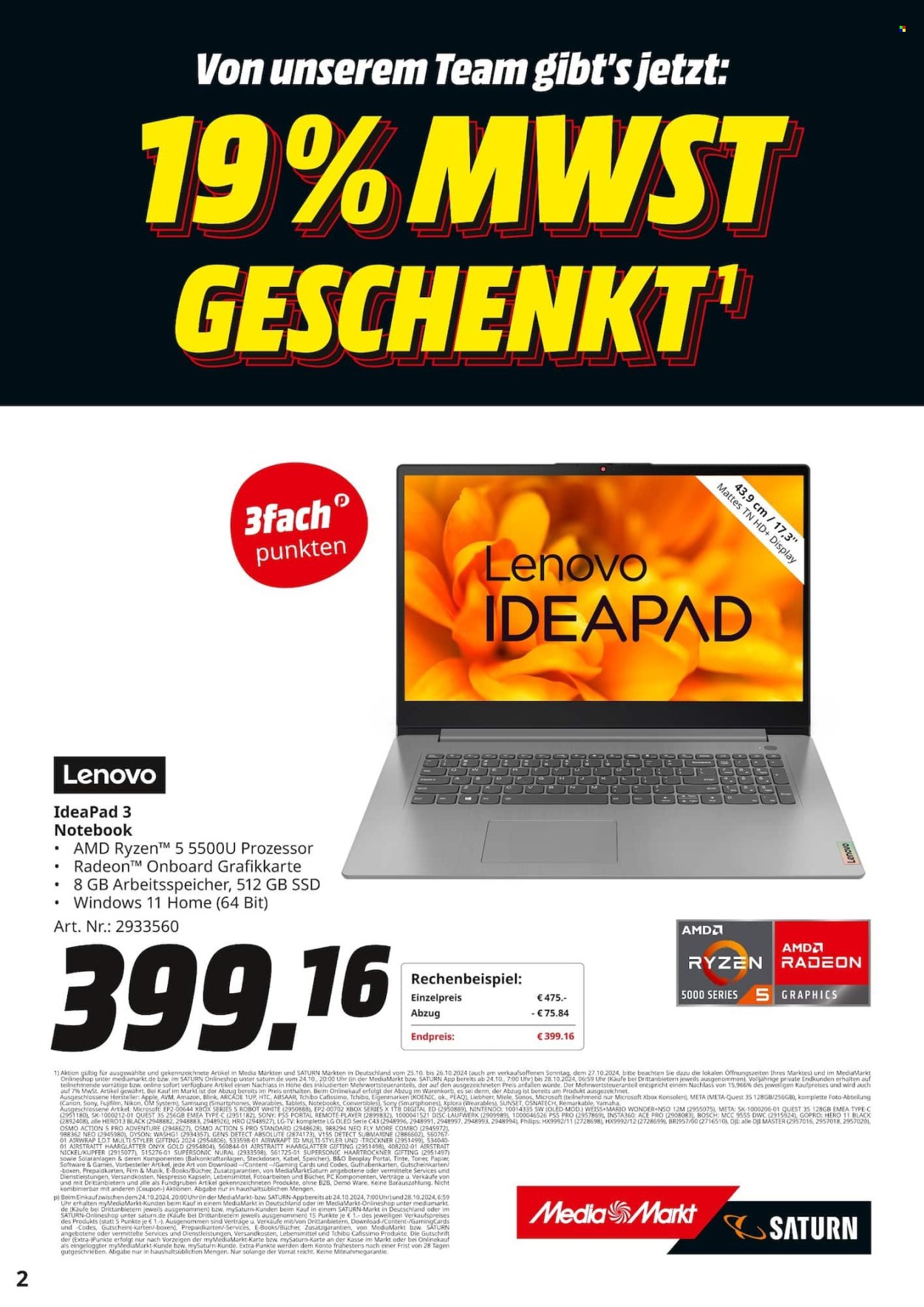 MediaMarkt Prospekte  - 25.10.2024 - 28.10.2024. Seite 2