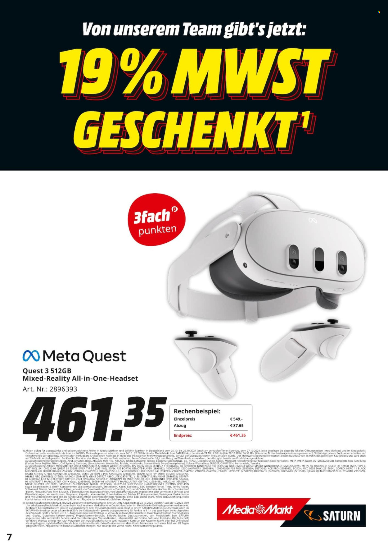 MediaMarkt Prospekte  - 25.10.2024 - 28.10.2024. Seite 7