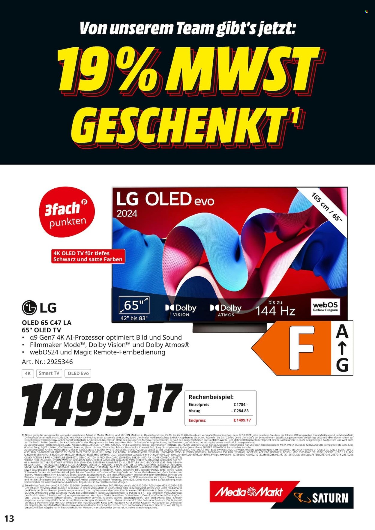 MediaMarkt Prospekte  - 25.10.2024 - 28.10.2024. Seite 13