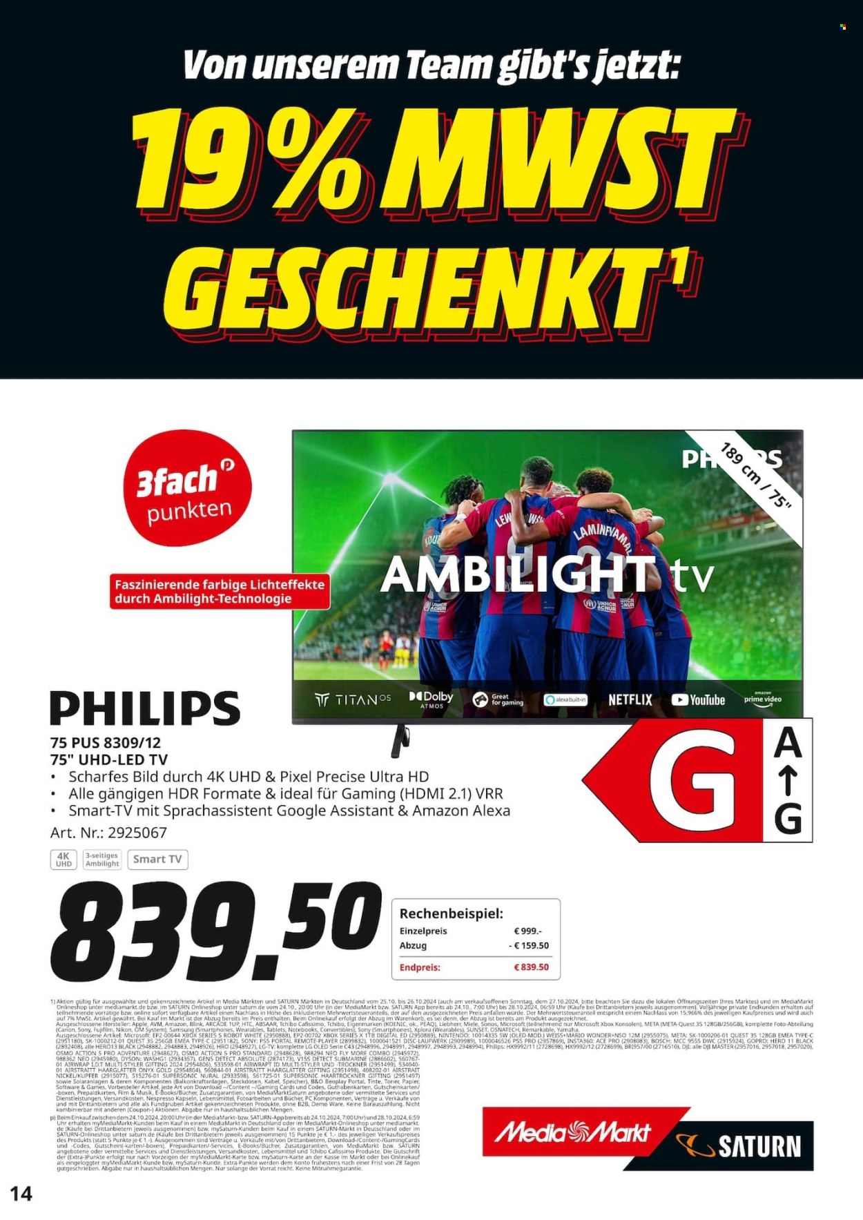 MediaMarkt Prospekte  - 25.10.2024 - 28.10.2024. Seite 14