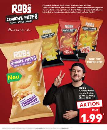 thumbnail - ROB'S Crunchy Puffs CHURROS GESCHMACK