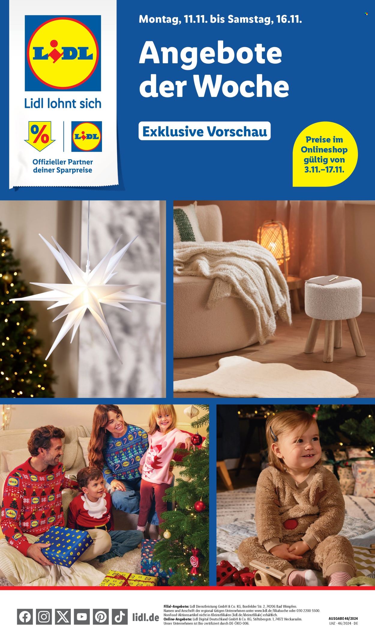 Lidl Prospekte  - 11.11.2024 - 16.11.2024. Seite 1