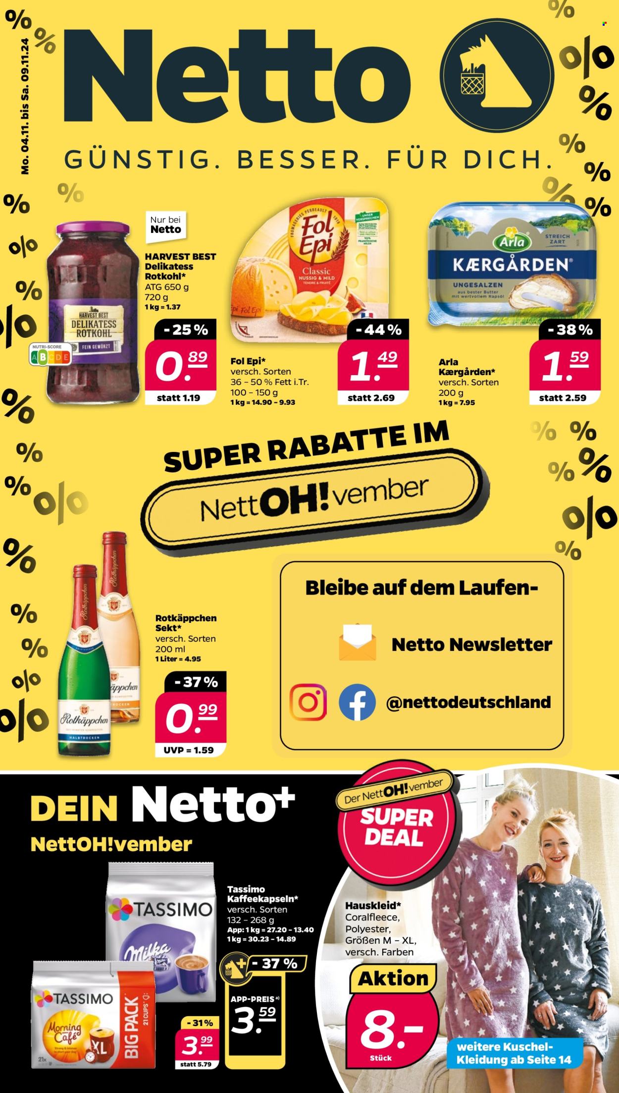 Netto Prospekte  - 4.11.2024 - 9.11.2024. Seite 1