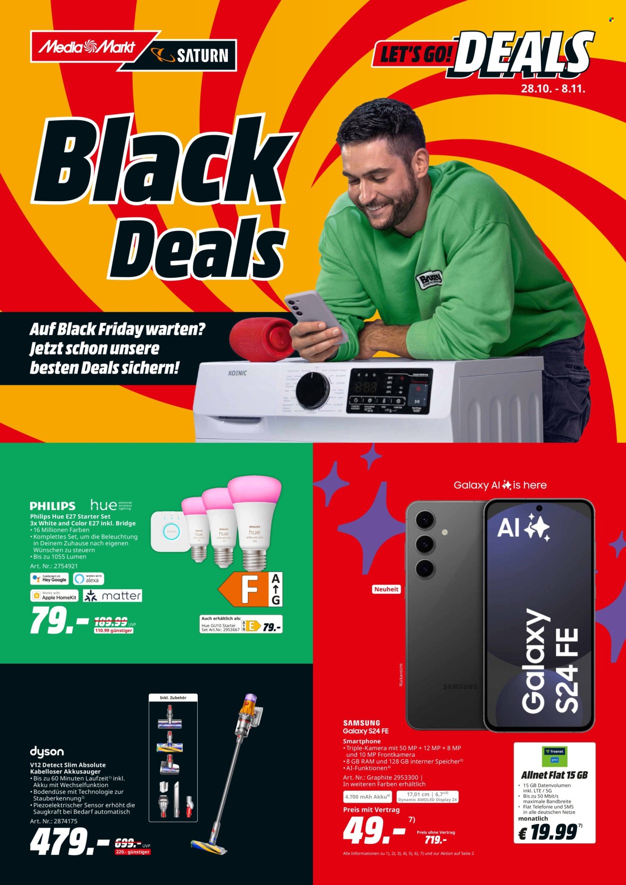MediaMarkt Prospekte  - 28.10.2024 - 8.11.2024. Seite 1