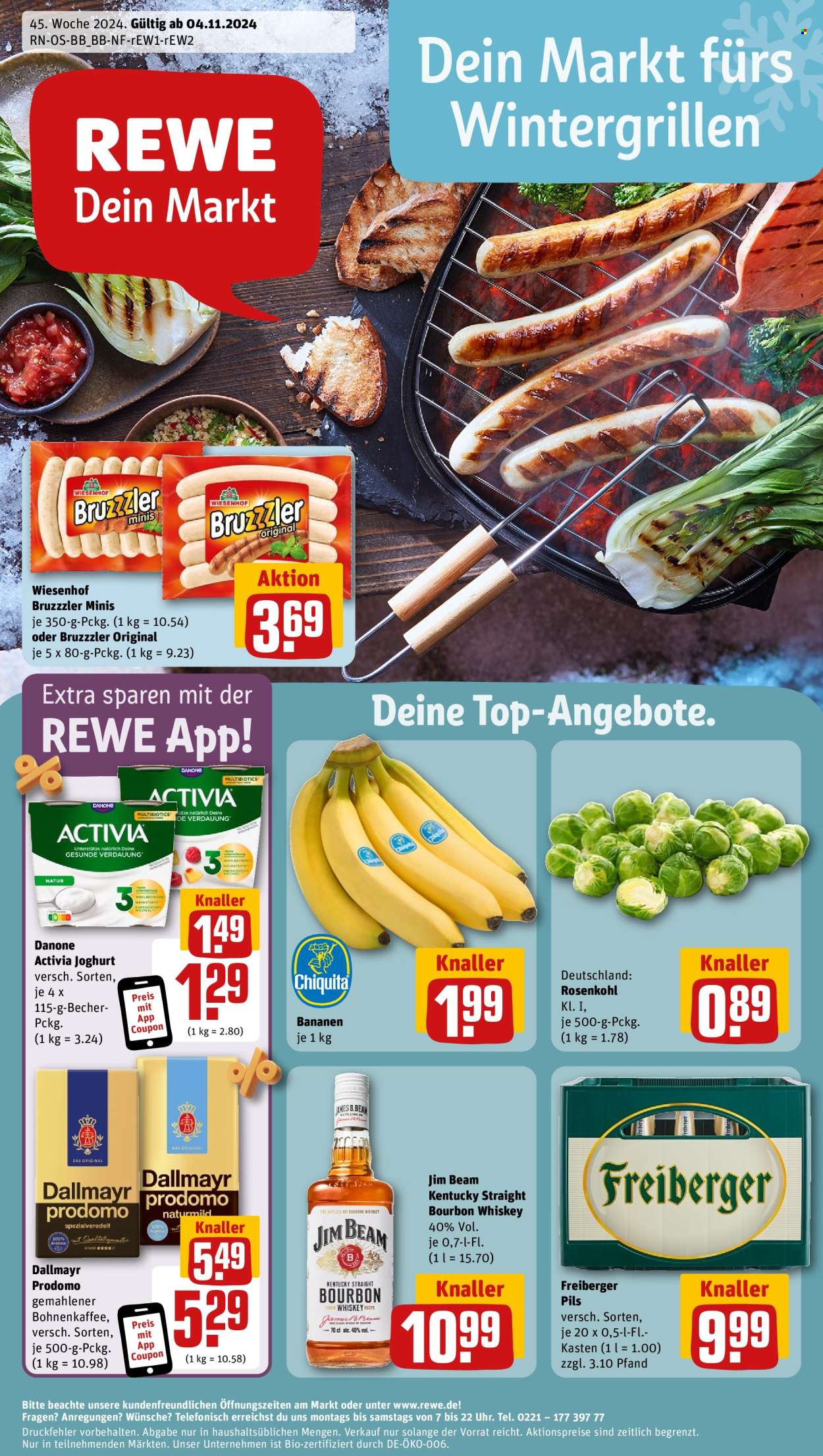 REWE Prospekte  - 4.11.2024 - 9.11.2024. Seite 1