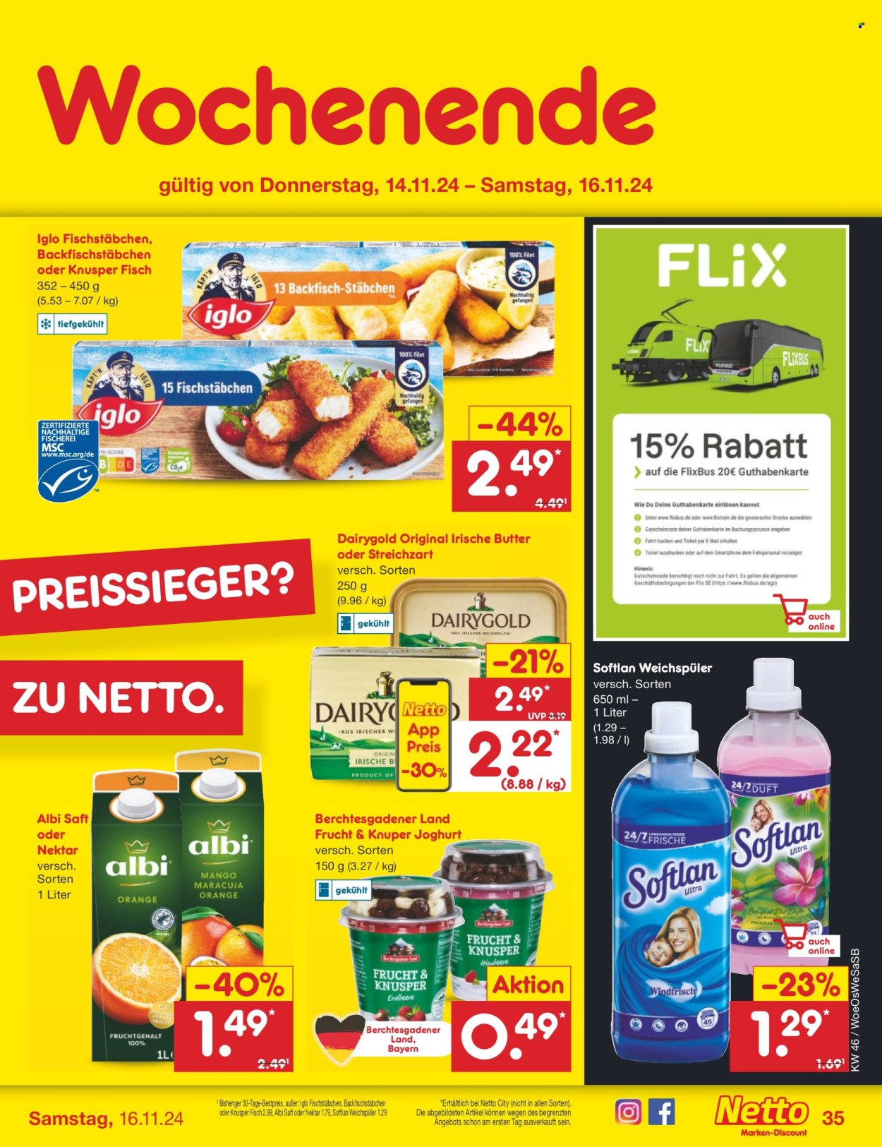 Netto Marken-Discount Prospekte  - 11.11.2024 - 16.11.2024. Seite 44