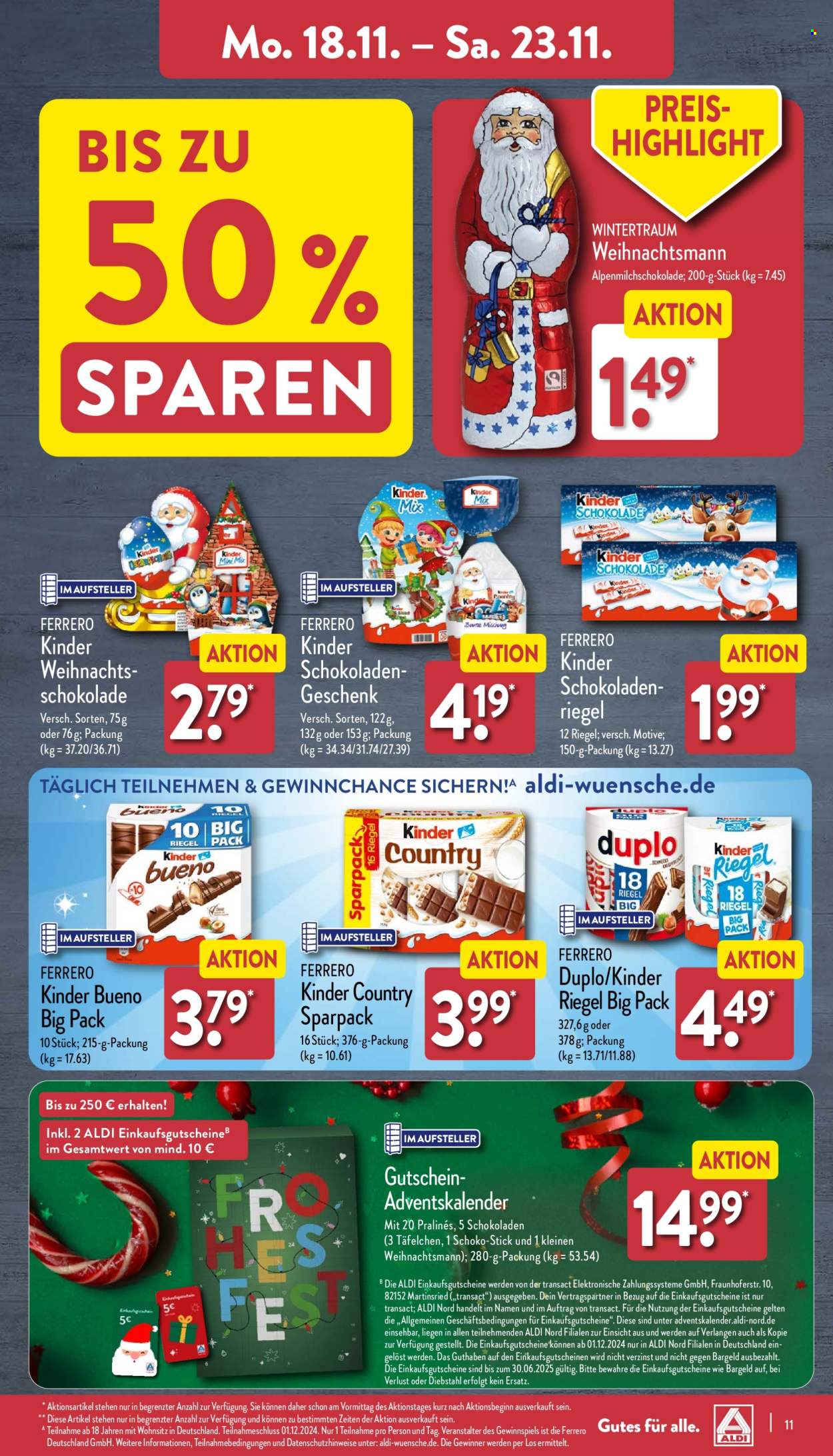 ALDI Nord Prospekte  - 18.11.2024 - 23.11.2024. Seite 11