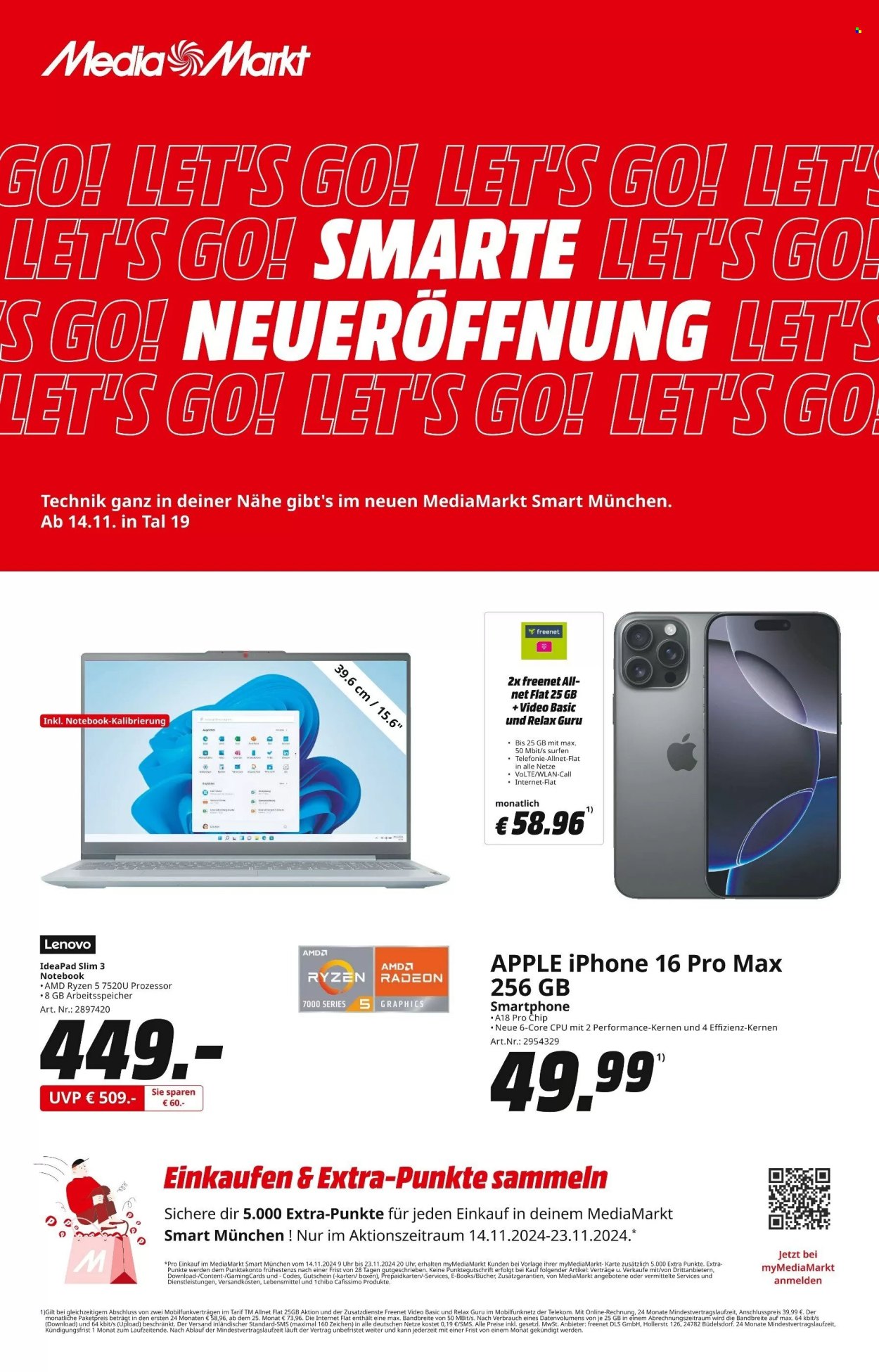 MediaMarkt Prospekte  - 14.11.2024 - 23.11.2024. Seite 1