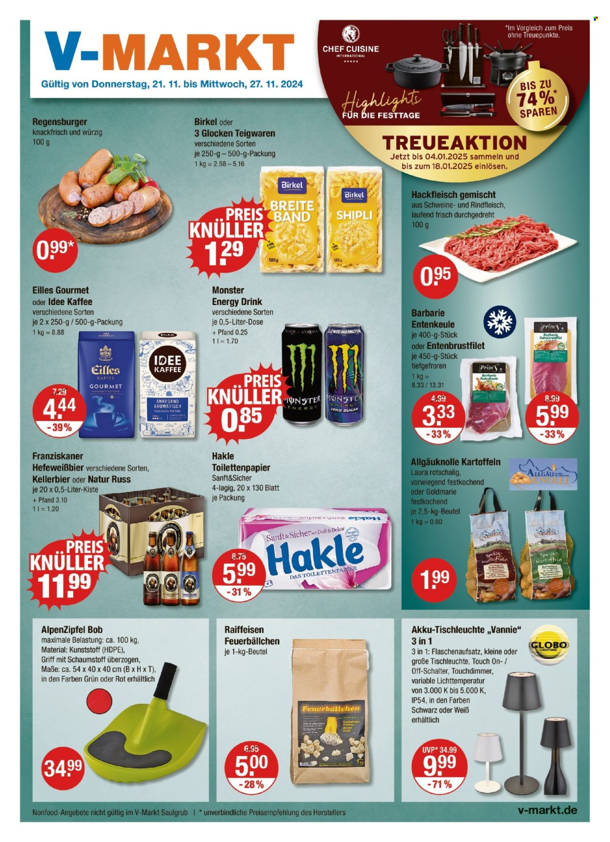 V-Markt Prospekte  - 21.11.2024 - 27.11.2024. Seite 1