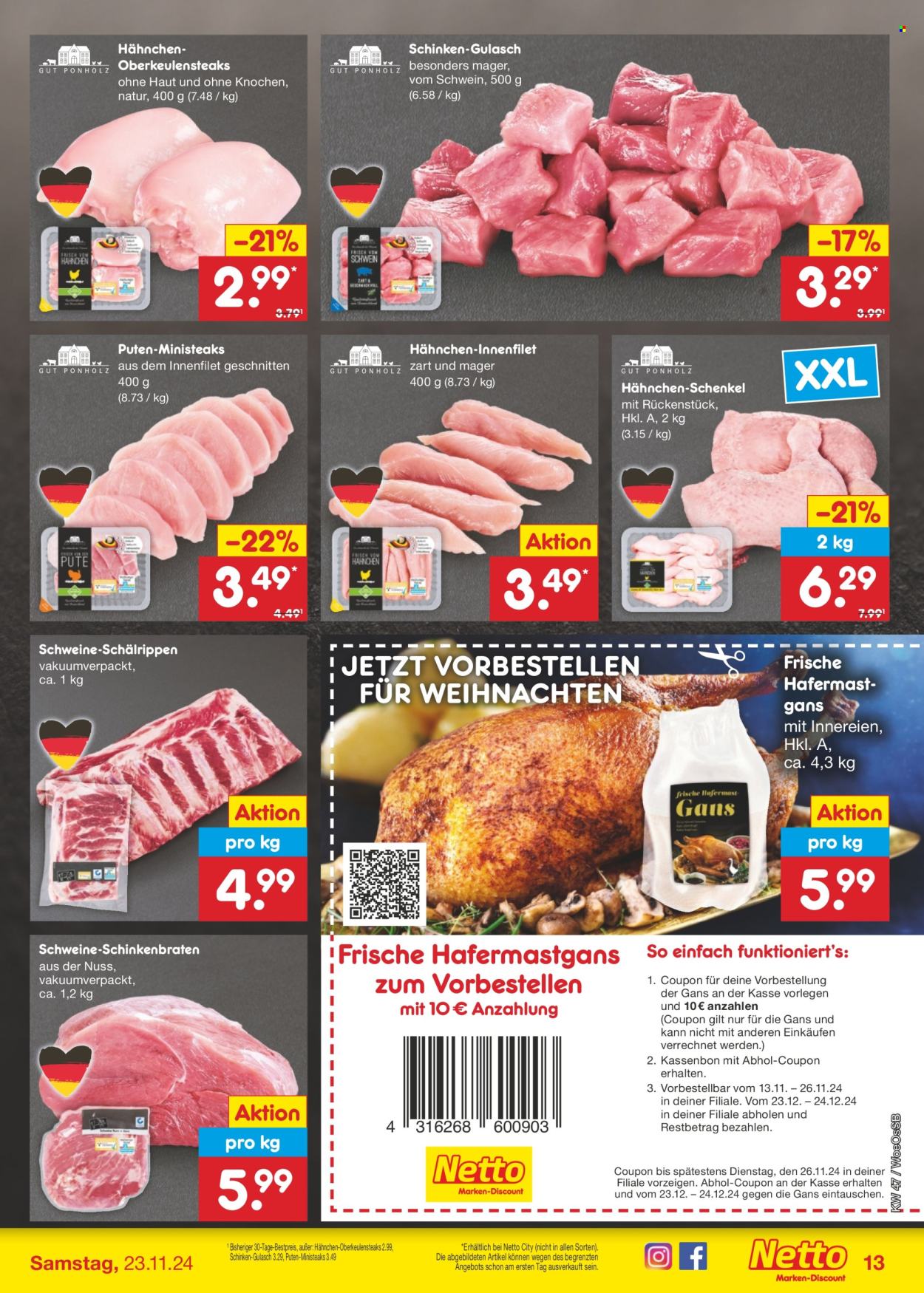 Netto Marken-Discount Prospekte  - 18.11.2024 - 23.11.2024. Seite 13