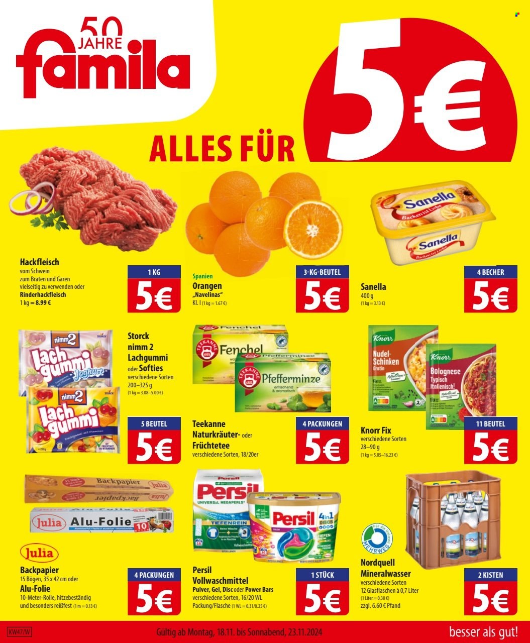 famila Prospekte  - 18.11.2024 - 23.11.2024. Seite 1