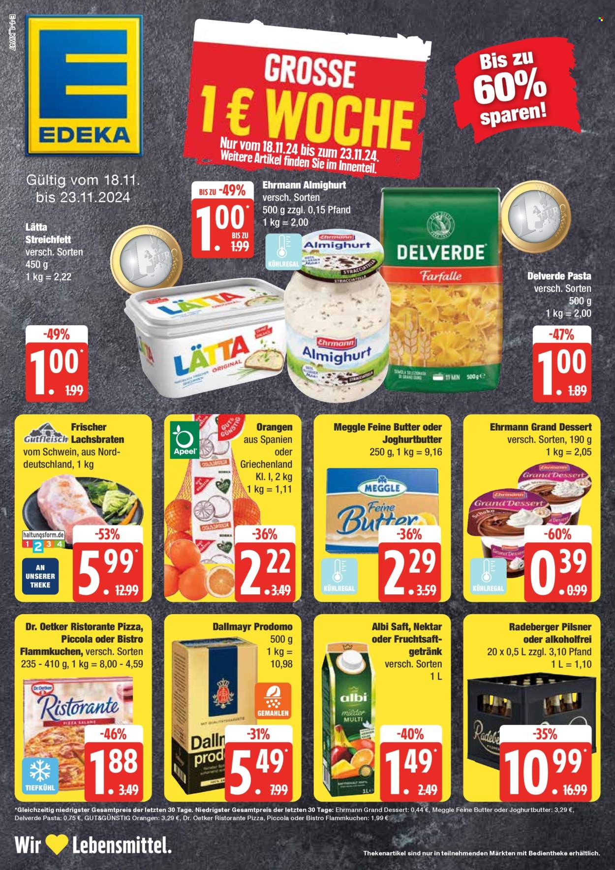 Edeka Prospekte  - 18.11.2024 - 23.11.2024. Seite 1