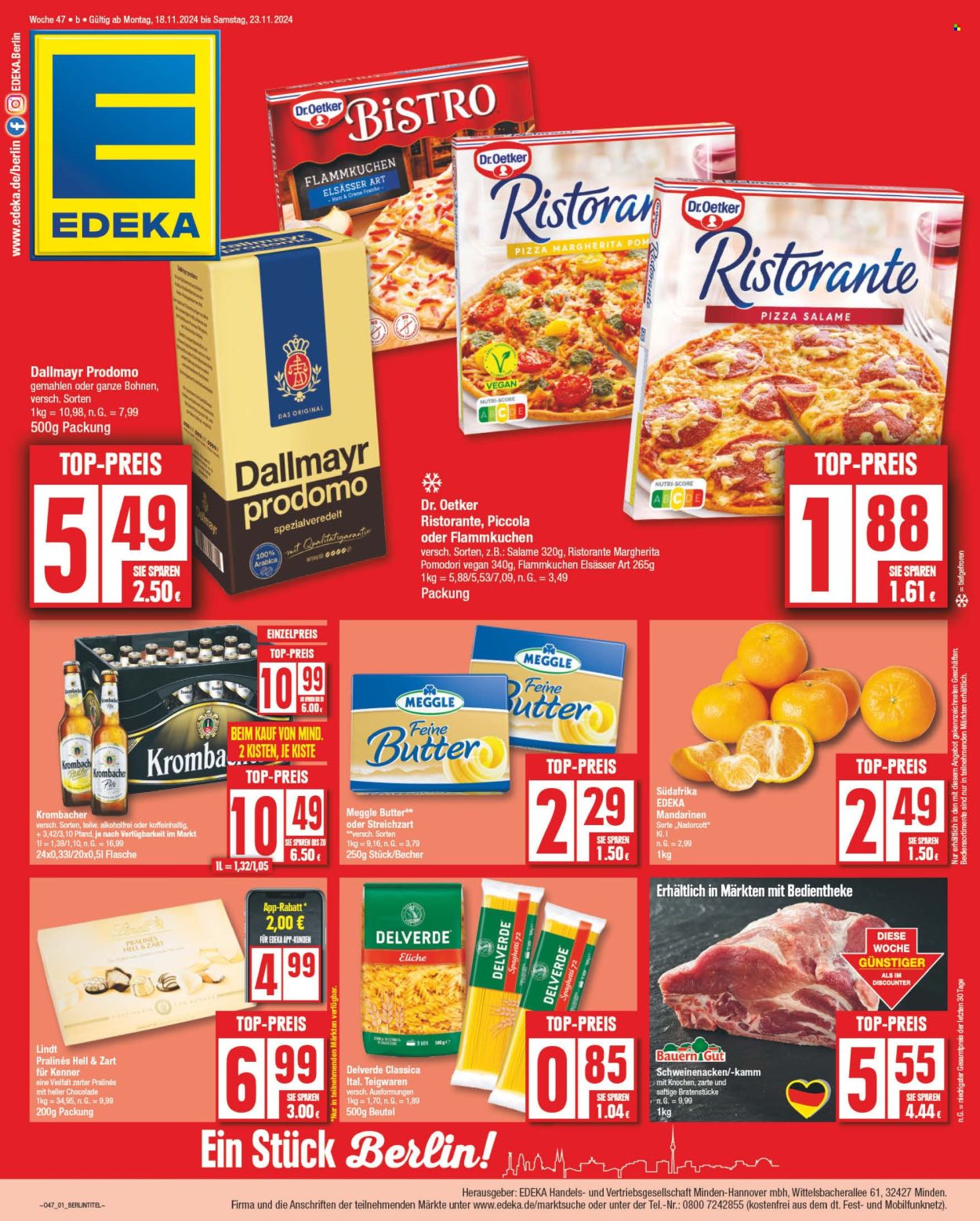 Edeka Prospekte  - 18.11.2024 - 23.11.2024. Seite 1