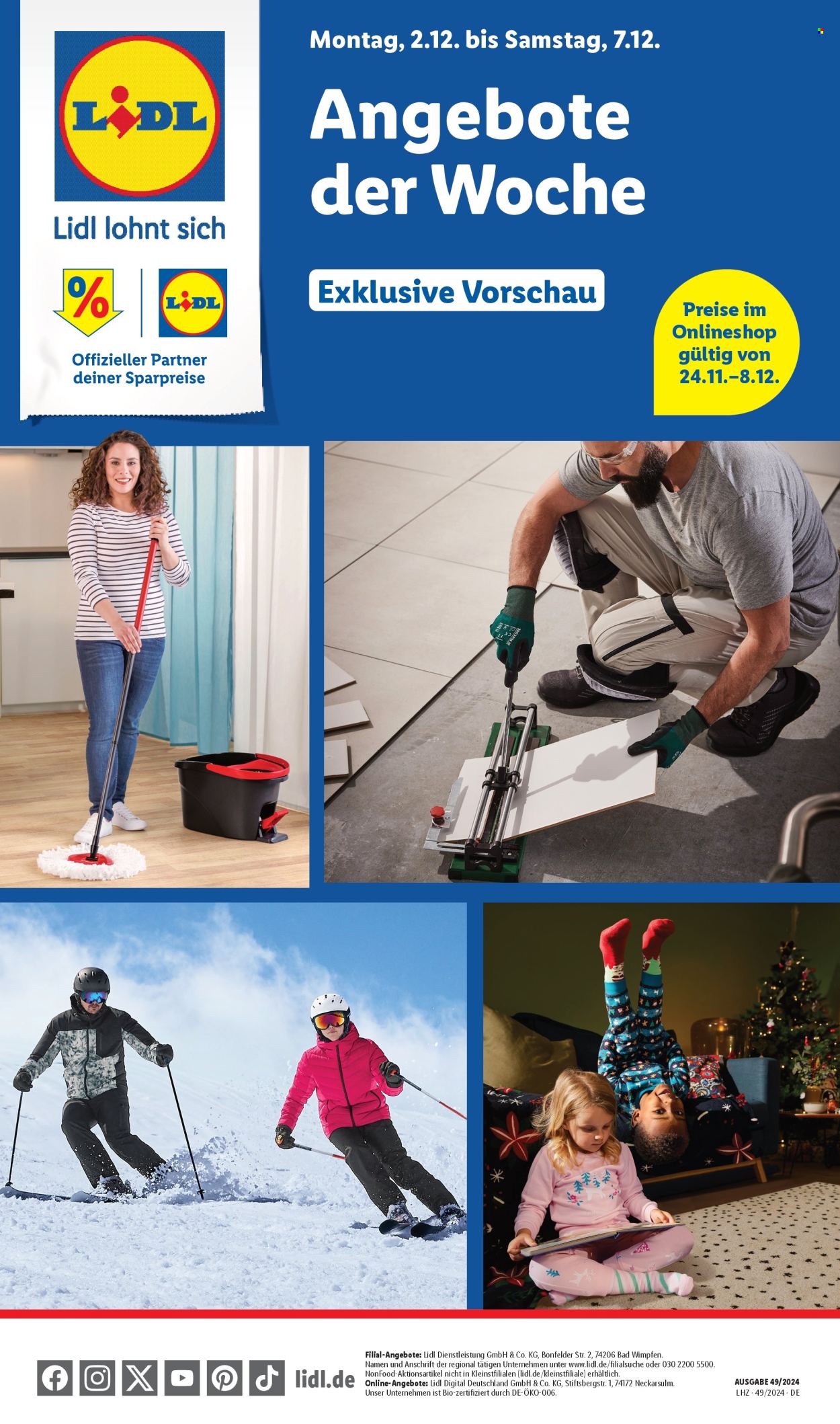 Lidl Prospekte  - 2.12.2024 - 7.12.2024. Seite 1