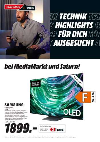 Prospekte MediaMarkt - 18.11.2024 - 23.11.2024.