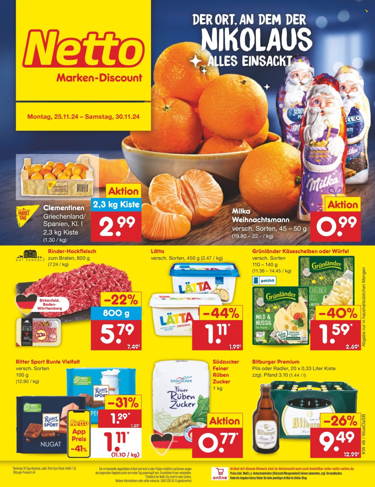Netto Marken-Discount Prospekte  - 25.11.2024 - 30.11.2024. Seite 1