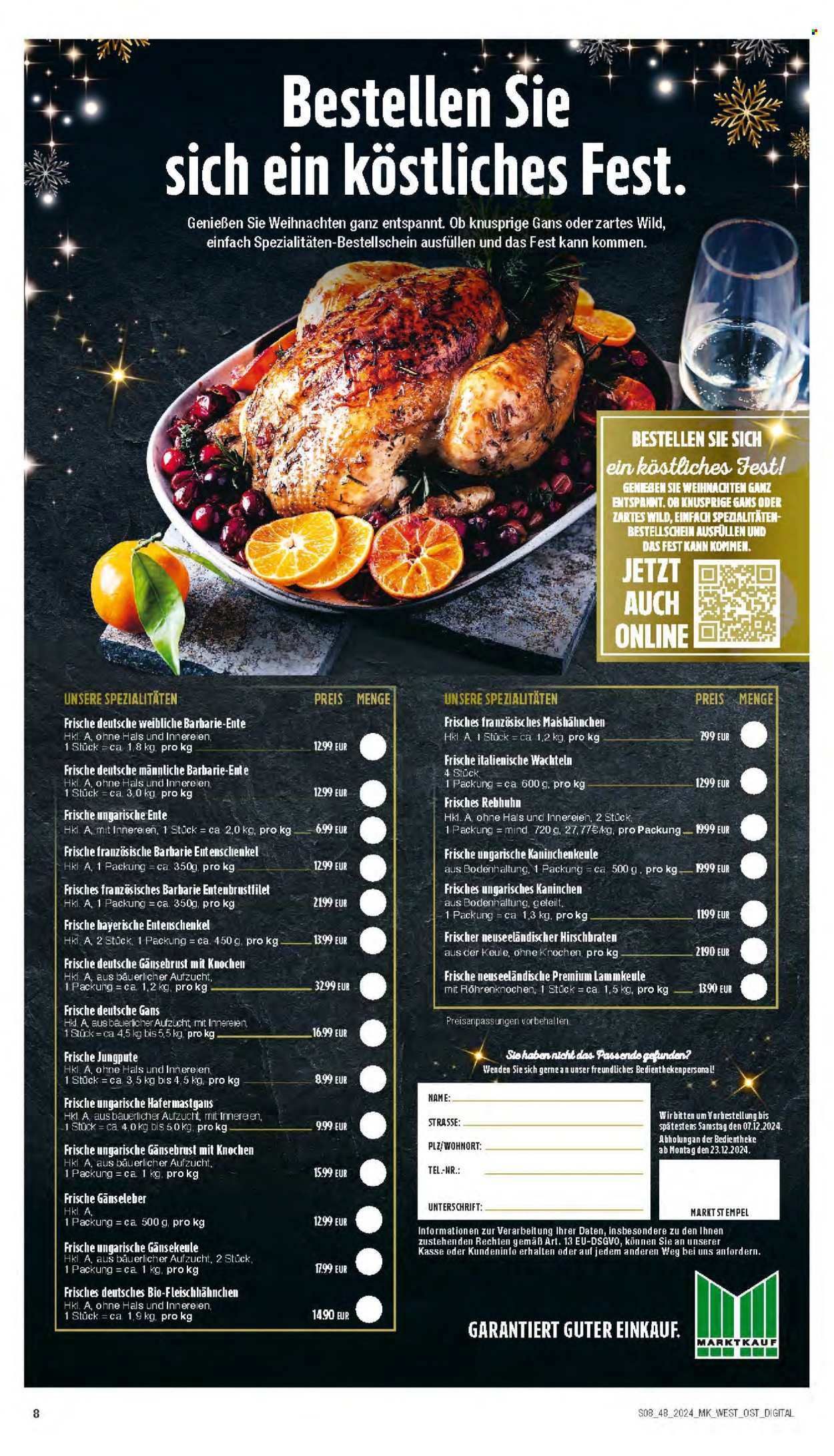 Marktkauf Prospekte  - 25.11.2024 - 30.11.2024. Seite 8