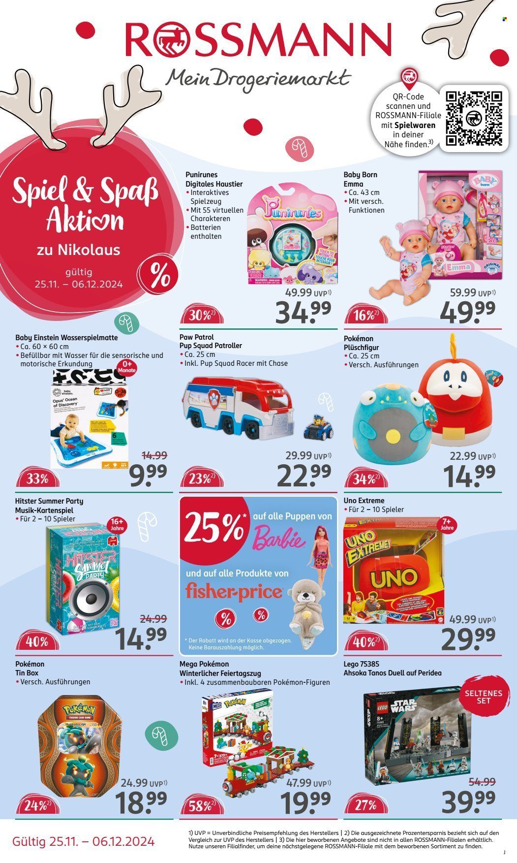 Rossmann Prospekte  - 25.11.2024 - 6.12.2024. Seite 1