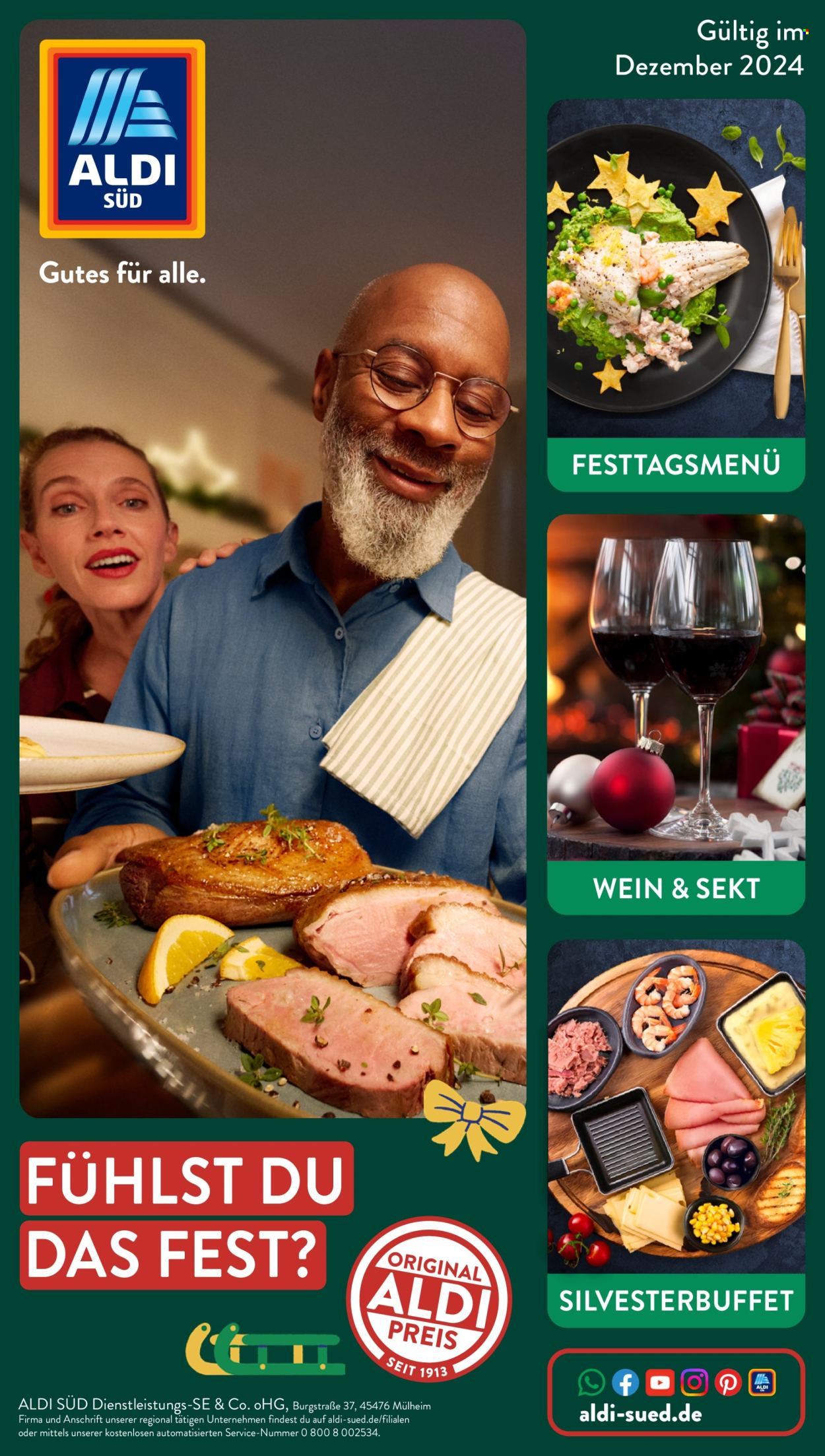 ALDI SÜD Prospekte  - 1.12.2024 - 31.12.2024. Seite 1