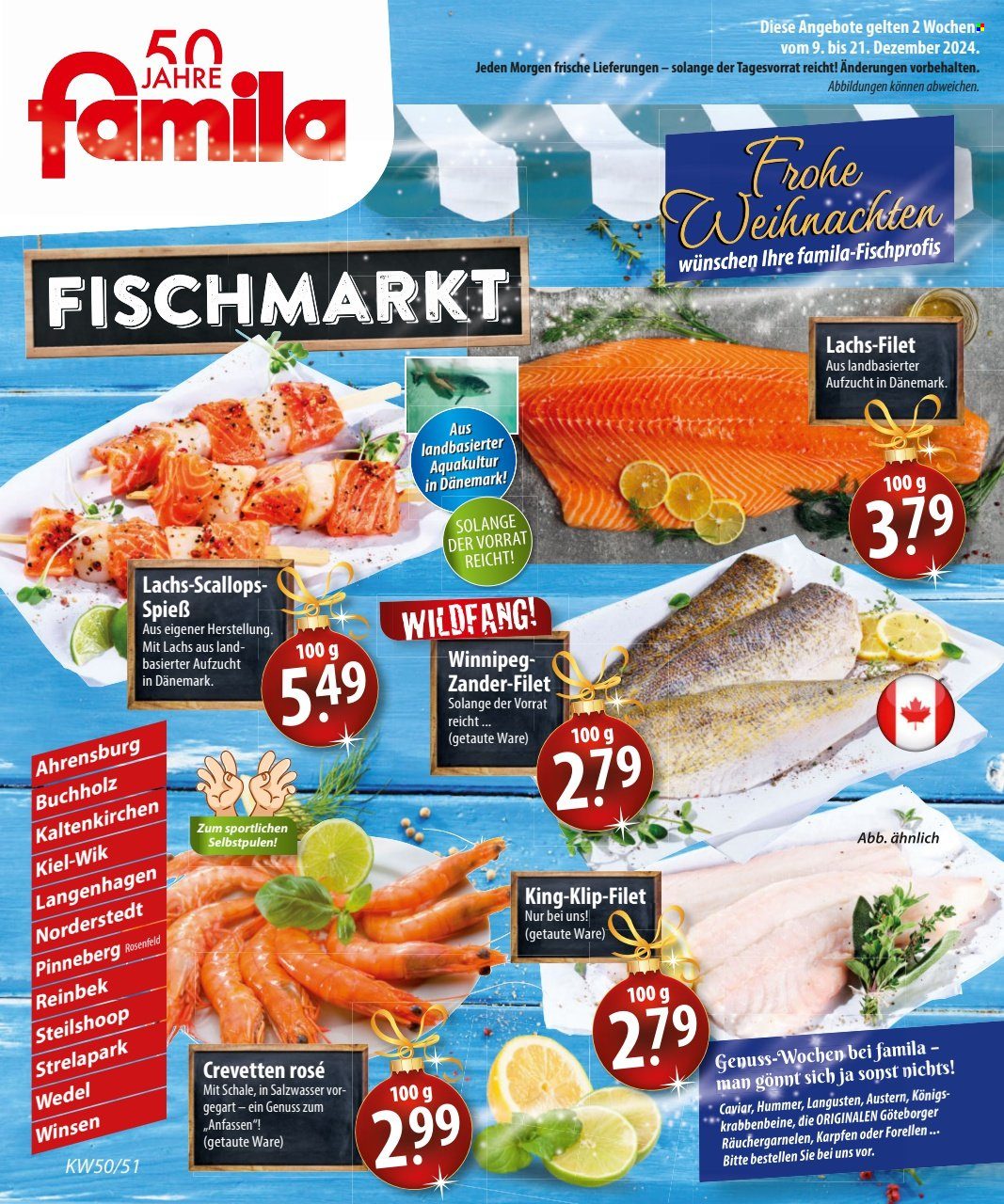 famila Prospekte  - 9.12.2024 - 21.12.2024. Seite 1