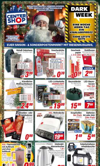 Prospekte CENTERSHOP - 9.12.2024 - 14.12.2024.