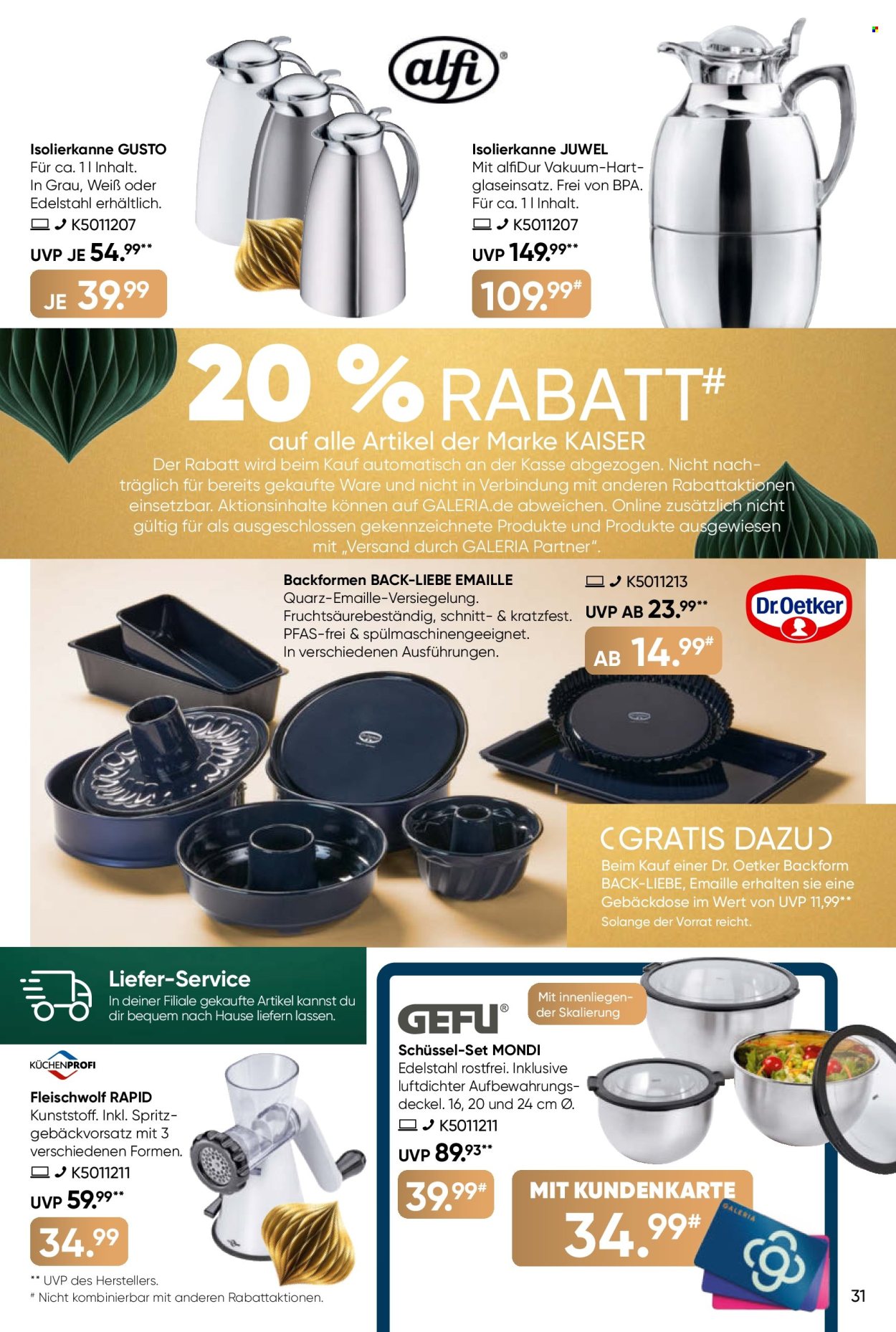 GALERIA Karstadt Kaufhof Prospekte  - 9.12.2024 - 15.12.2024. Seite 31