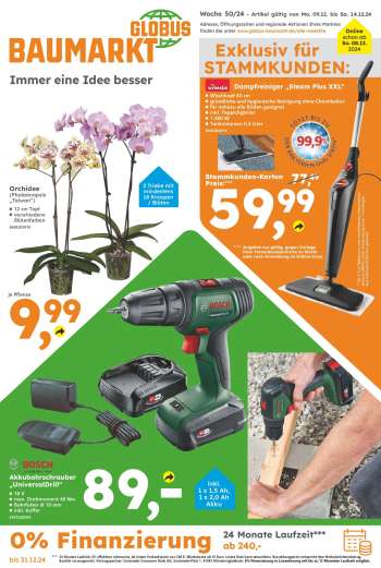 Prospekte Globus Baumarkt - 9.12.2024 - 14.12.2024.