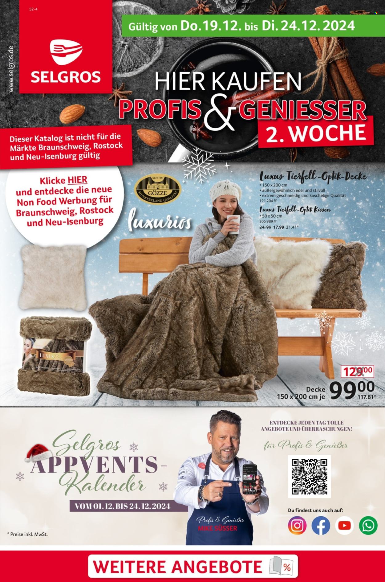 Selgros Prospekte  - 19.12.2024 - 24.12.2024. Seite 1