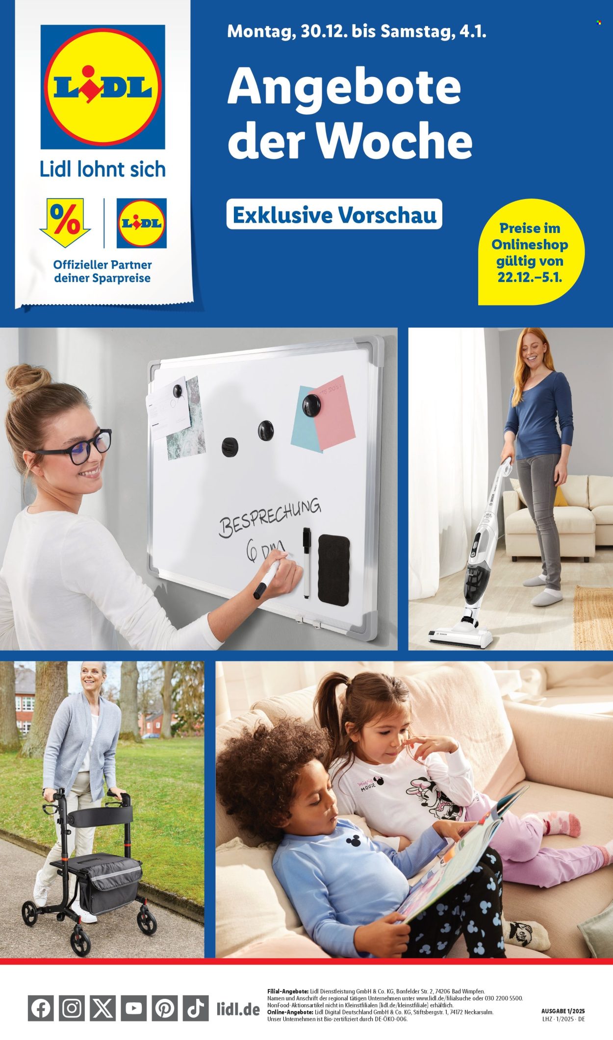 Lidl Prospekte  - 30.12.2024 - 4.01.2025. Seite 1