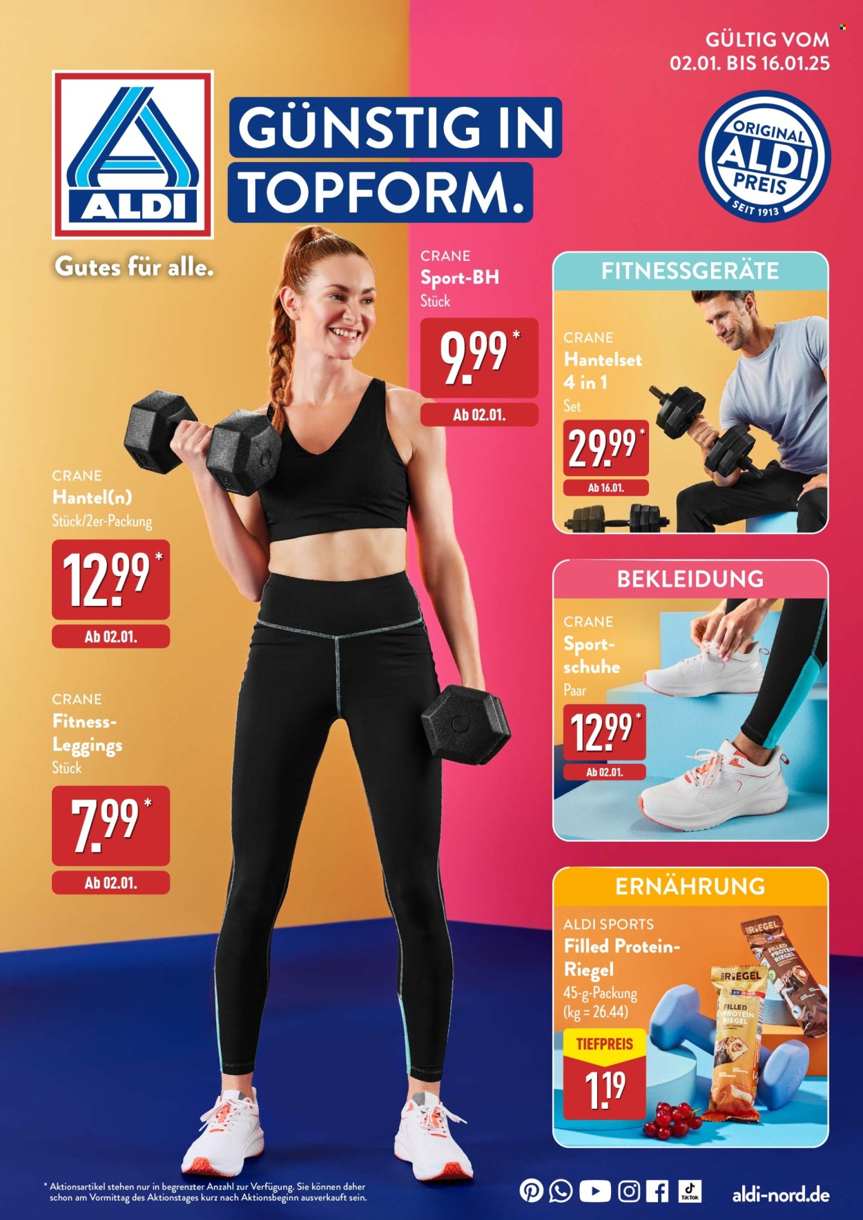 ALDI Nord Prospekte  - 2.01.2025 - 16.01.2025. Seite 1