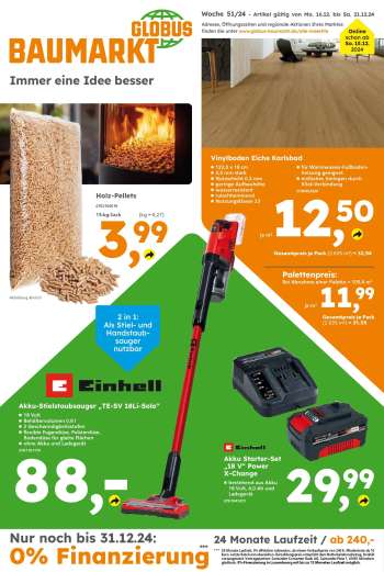 Prospekte Globus Baumarkt - 16.12.2024 - 21.12.2024.