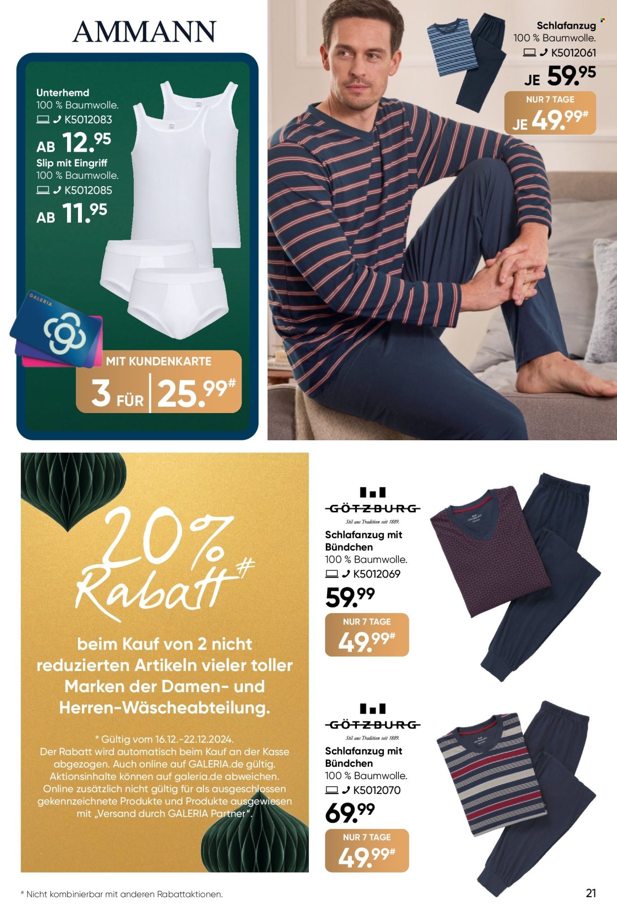 GALERIA Karstadt Kaufhof Prospekte  - 16.12.2024 - 22.12.2024. Seite 21
