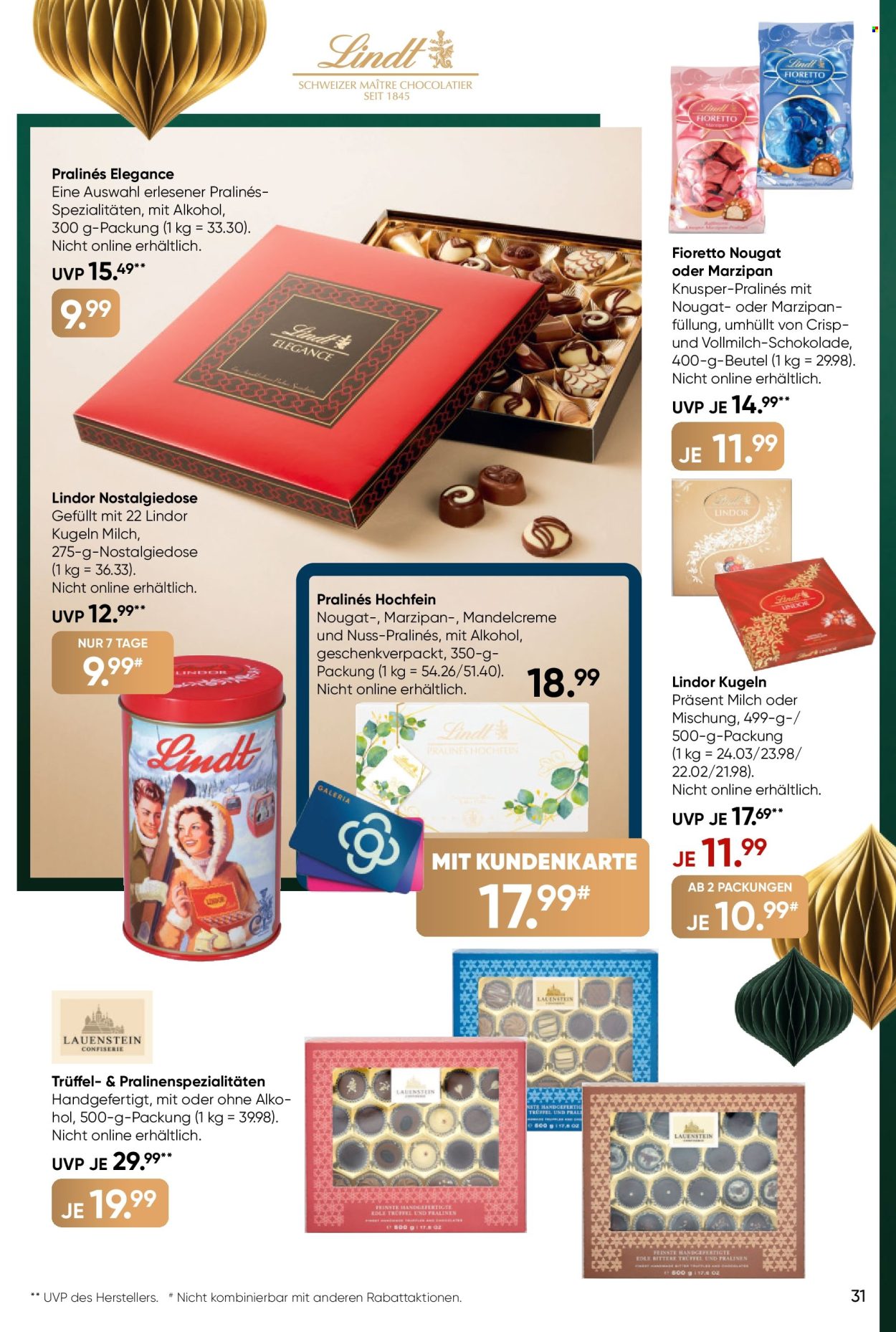 GALERIA Karstadt Kaufhof Prospekte  - 16.12.2024 - 22.12.2024. Seite 31