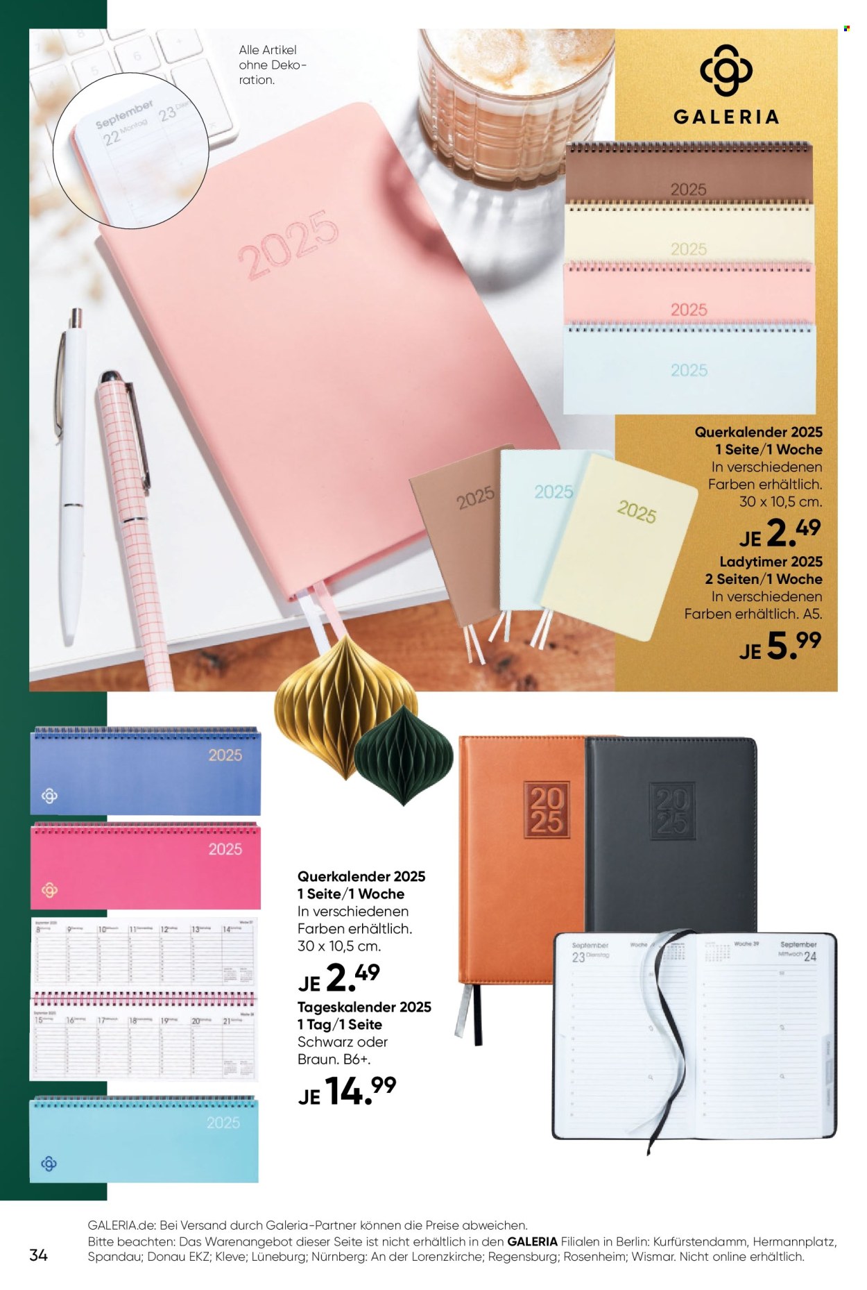 GALERIA Karstadt Kaufhof Prospekte  - 16.12.2024 - 22.12.2024. Seite 34