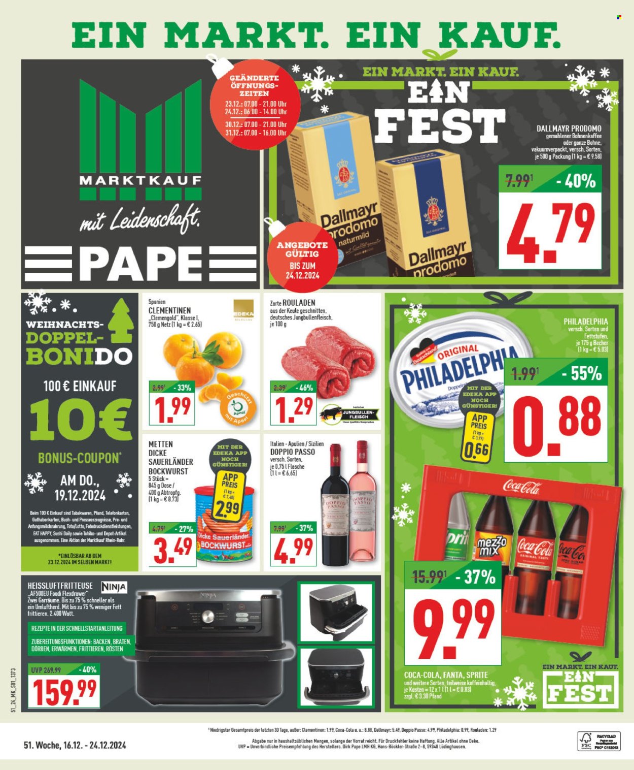 Marktkauf Prospekte  - 16.12.2024 - 21.12.2024. Seite 1