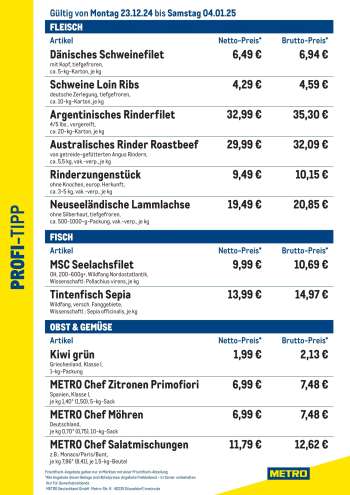 Prospekte Metro - 23.12.2024 - 4.01.2025.