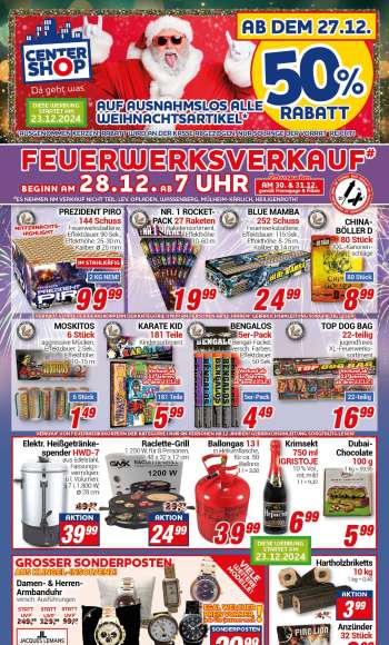 Prospekte CENTERSHOP - 23.12.2024 - 28.12.2024.